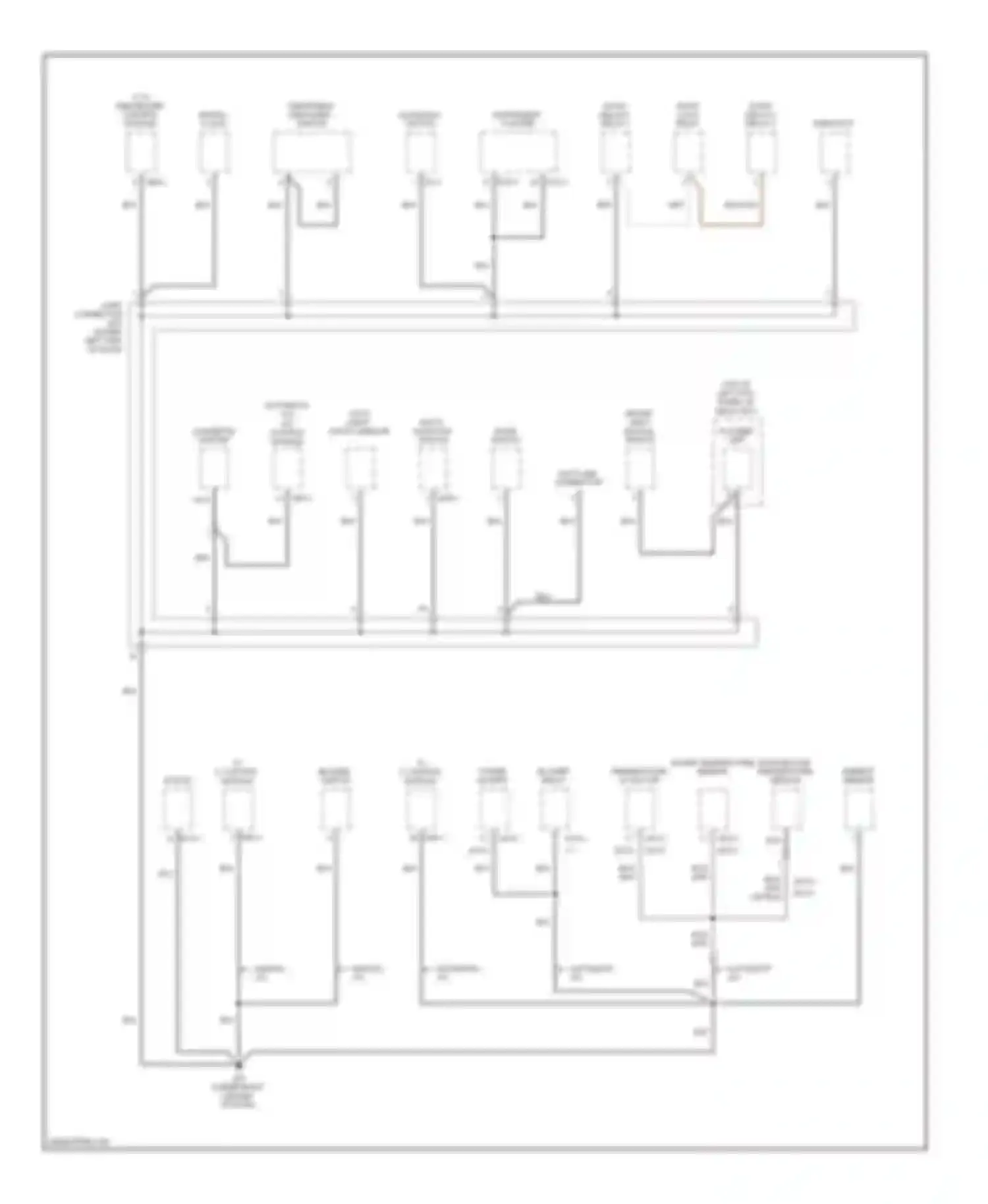 Tucson Hyundai I (2004-2011): Ground distribution circuit (1 of 4)