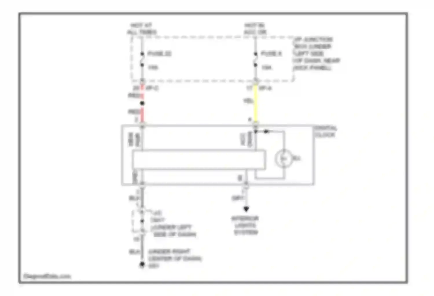 Tucson Hyundai I (2004-2011): Clock circuit