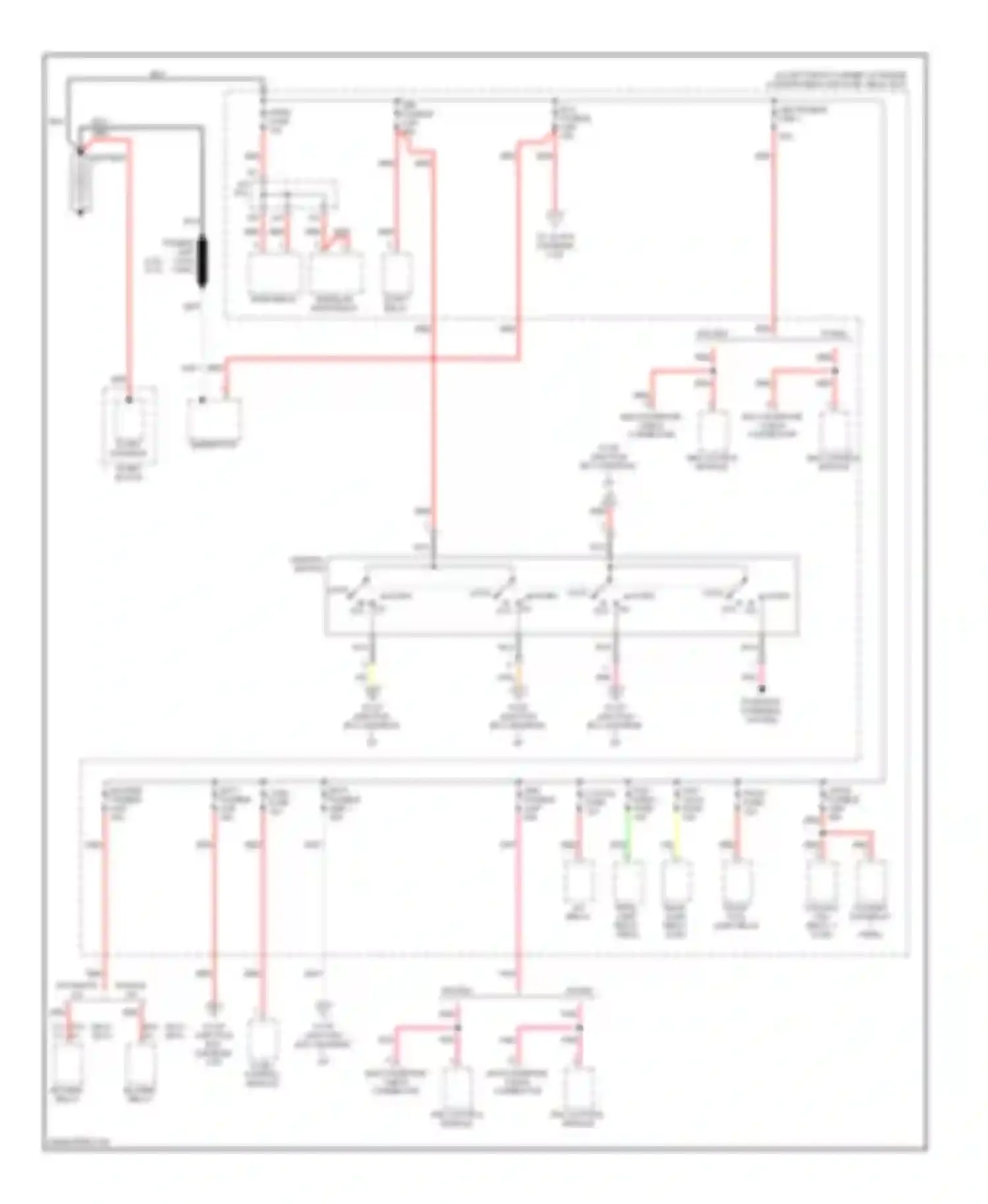 Tucson Hyundai I (2004-2011): Power distribution circuit (1 of 6)