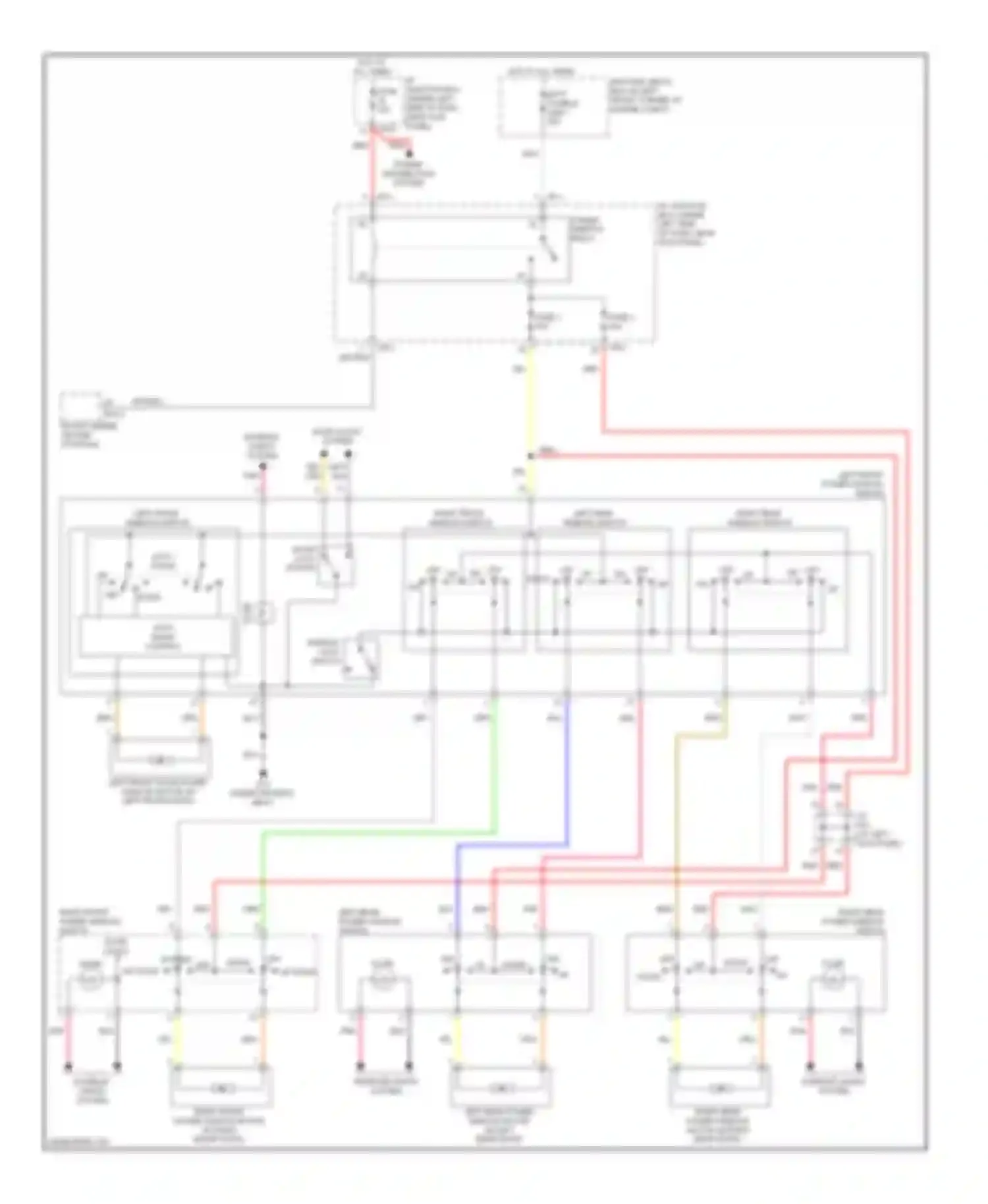 Tucson Hyundai I (2004-2011): Power windows circuit
