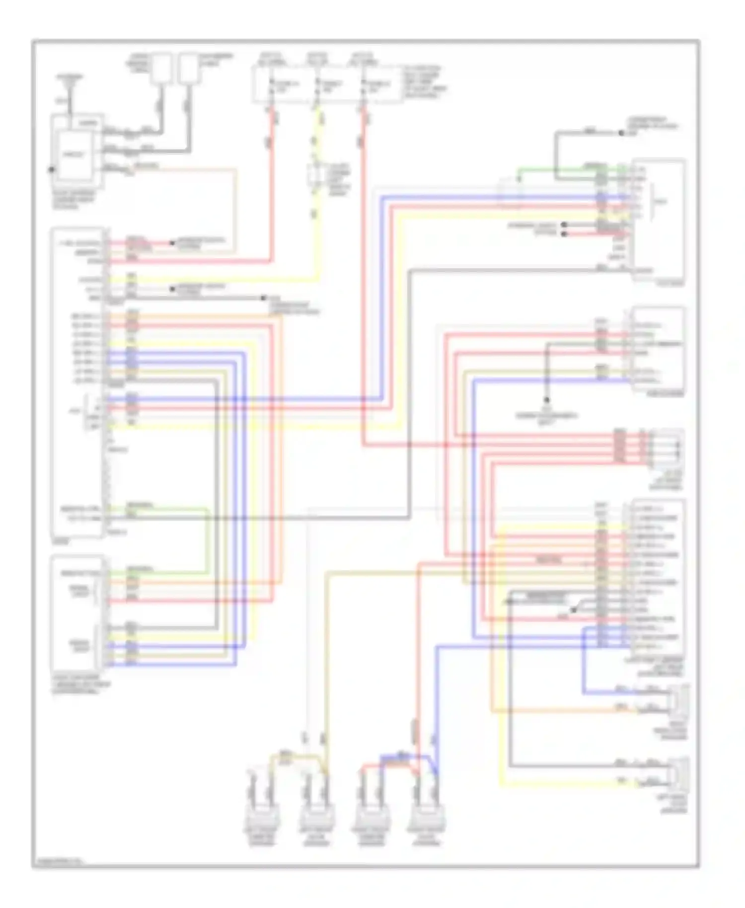 Tucson Hyundai I (2004-2011): Radio circuit, with amplifier