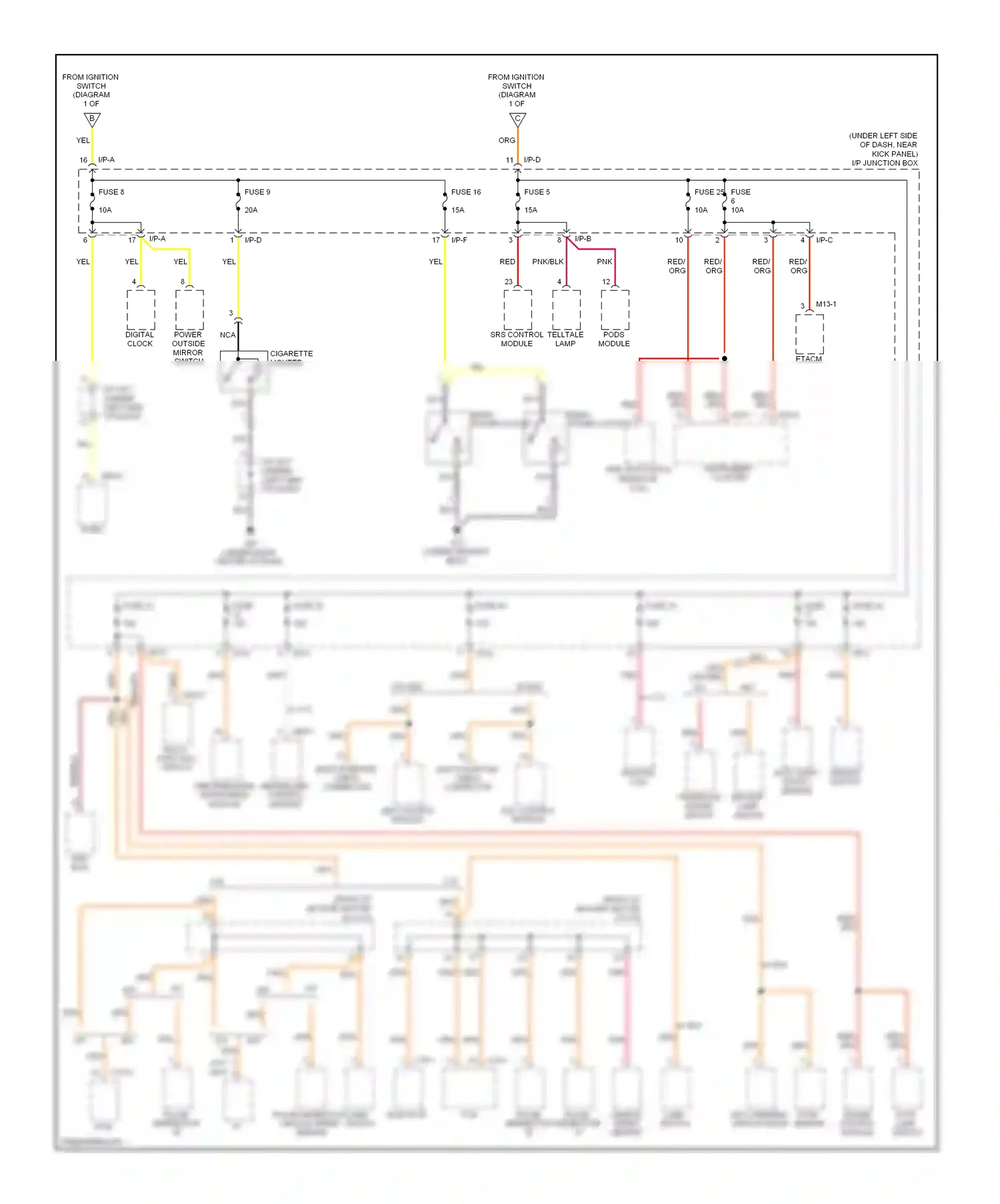 Wiring diagram 2.0l for Hyundai Tucson I (2004-2011) (5 of 7)