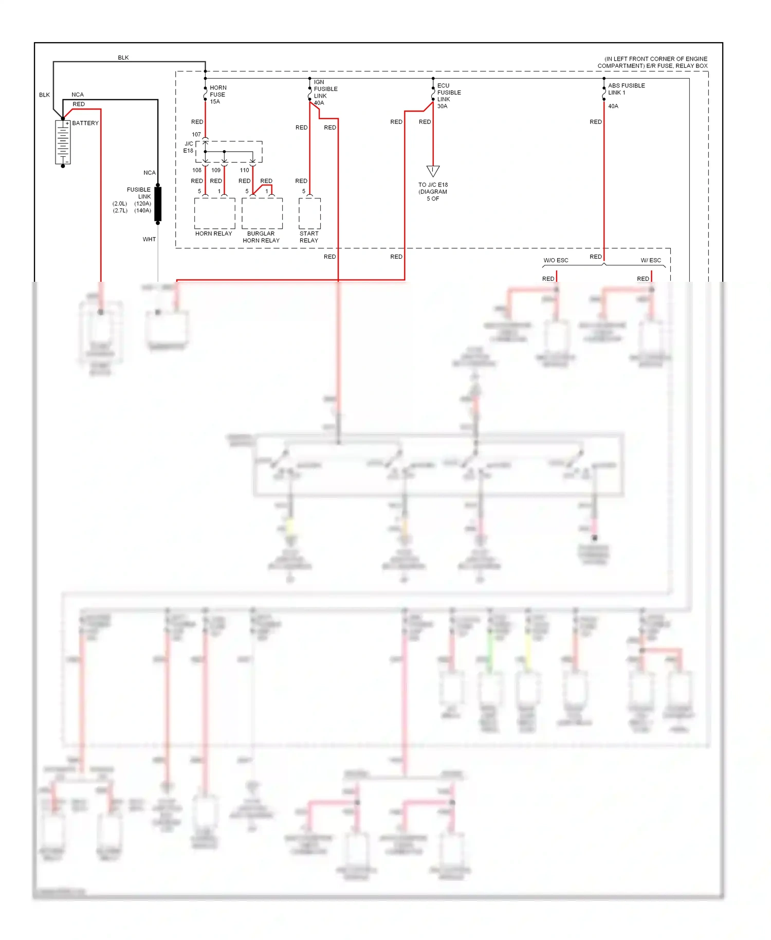 Wiring diagram abs control module for Hyundai Tucson I (2004-2011) (4 of 5)