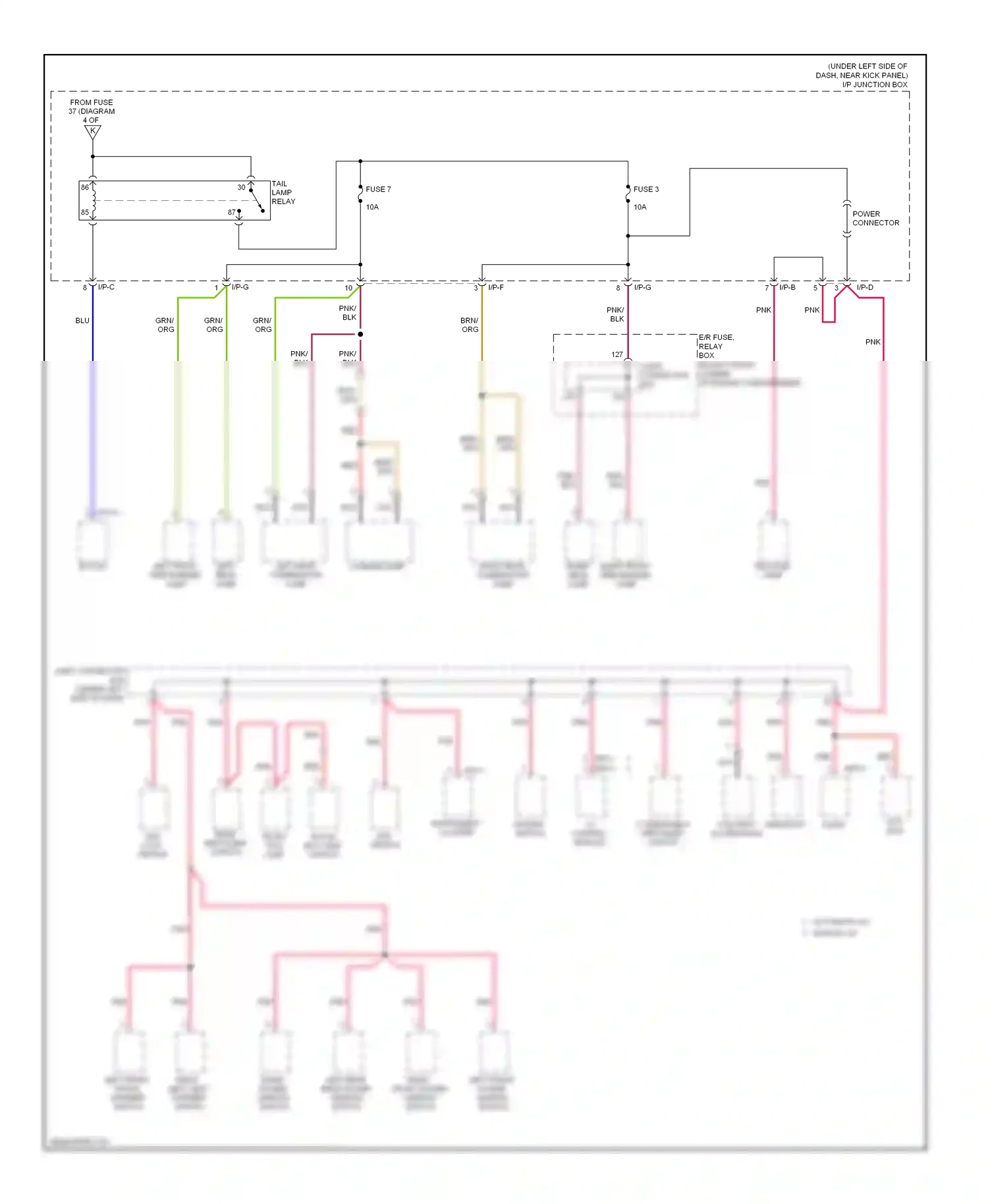 Wiring diagram a/c windshield control defogger module switch for Hyundai Tucson I (2004-2011) (1 of 1)