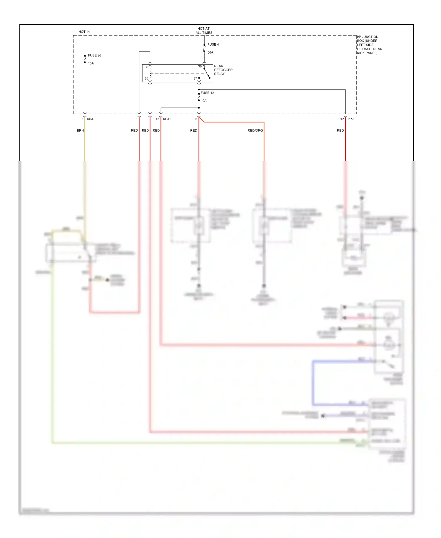Wiring diagram blu/org for Hyundai Tucson I (2004-2011) (8 of 18)