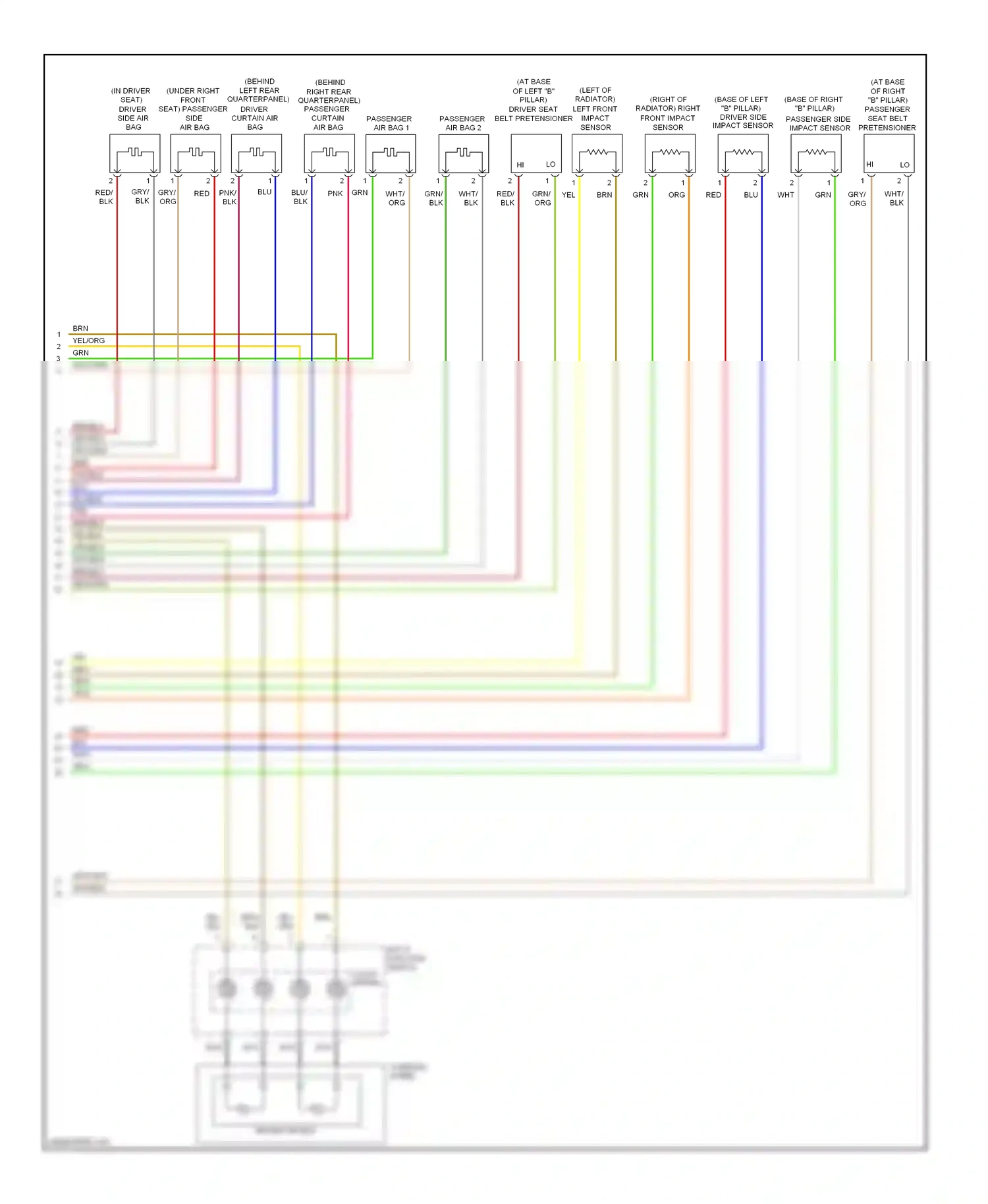 Wiring diagram clock- spring for Hyundai Tucson I (2004-2011) (2 of 2)