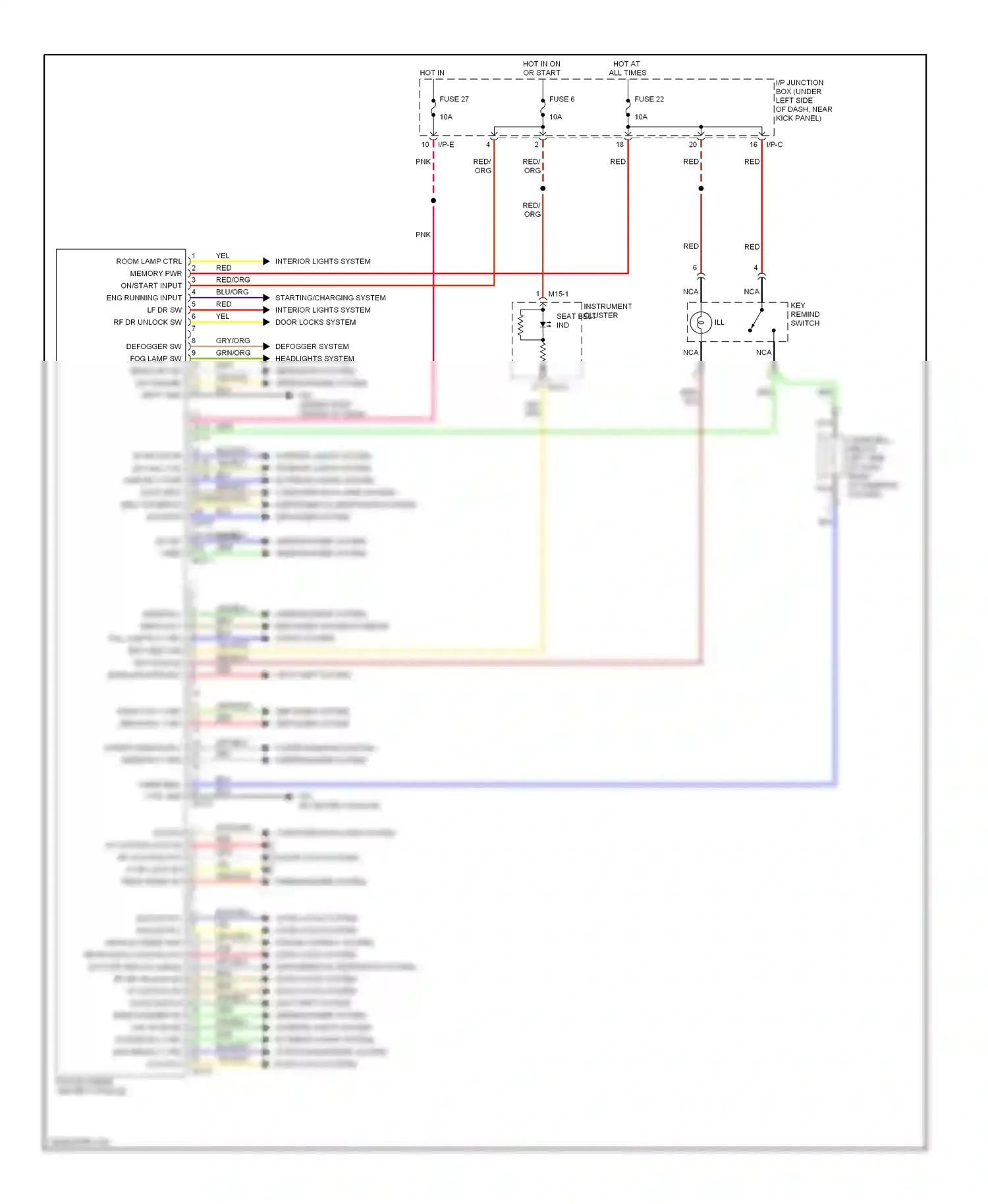 Wiring diagram i/p-c for Hyundai Tucson I (2004-2011) (8 of 30)