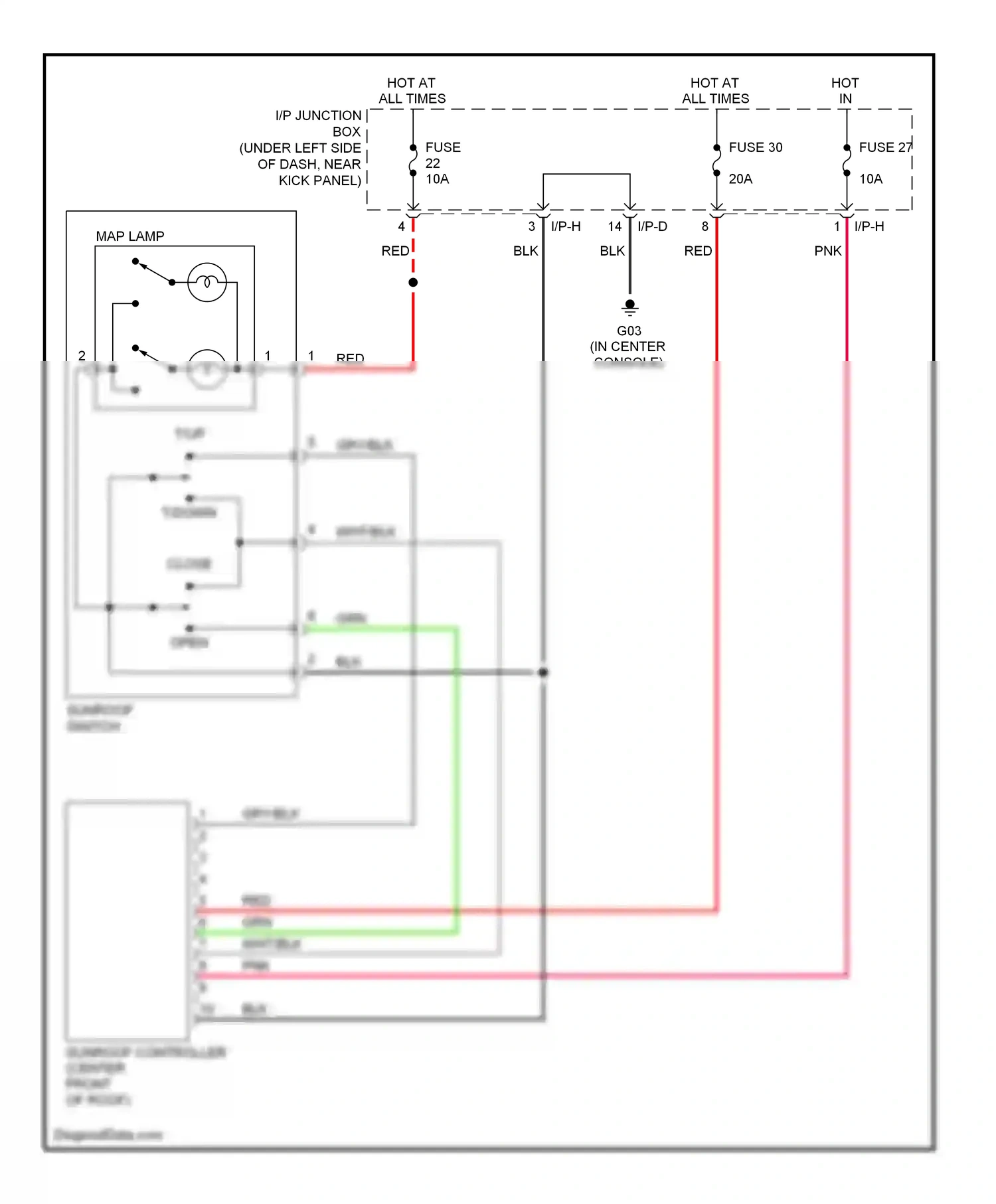 Wiring diagram i/p-d for Hyundai Tucson I (2004-2011) (13 of 17)