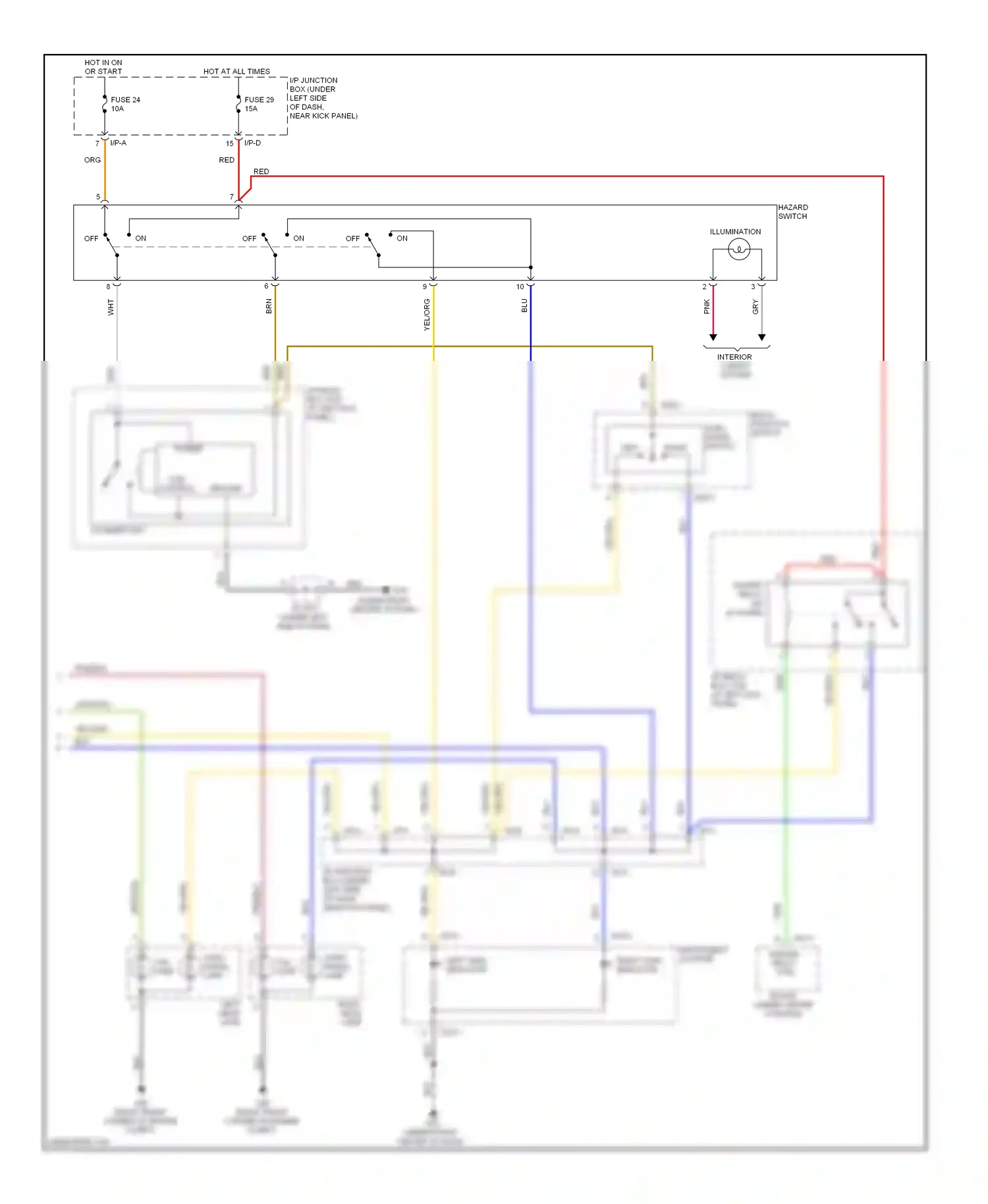 Wiring diagram i/p-e for Hyundai Tucson I (2004-2011) (7 of 19)