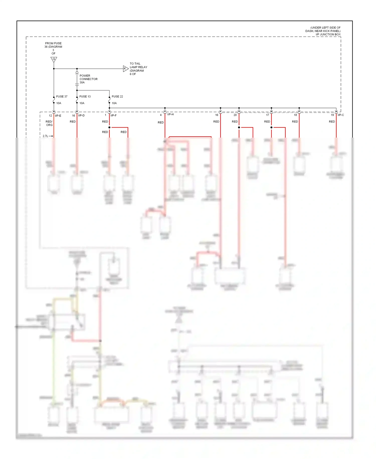 Wiring diagram multi- function switch for Hyundai Tucson I (2004-2011) (13 of 15)