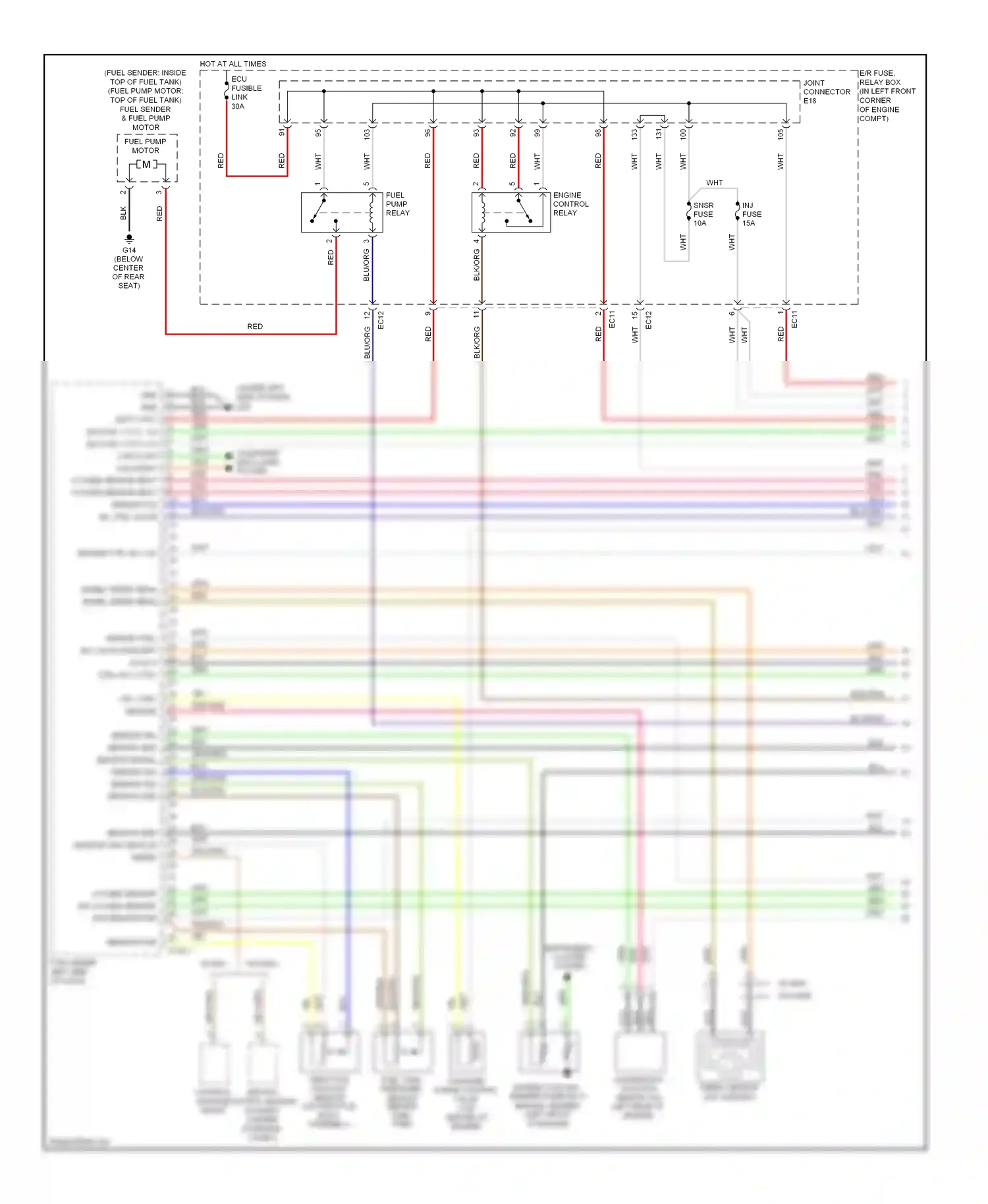 Wiring diagram sensor pwr for Hyundai Tucson I (2004-2011) (1 of 1)