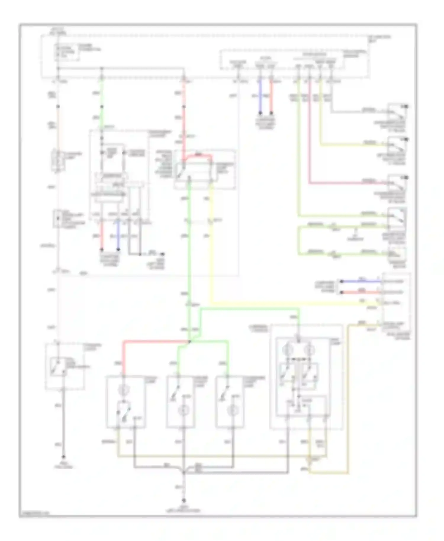 Tucson Hyundai II (2009-2015): Courtesy lamps circuit