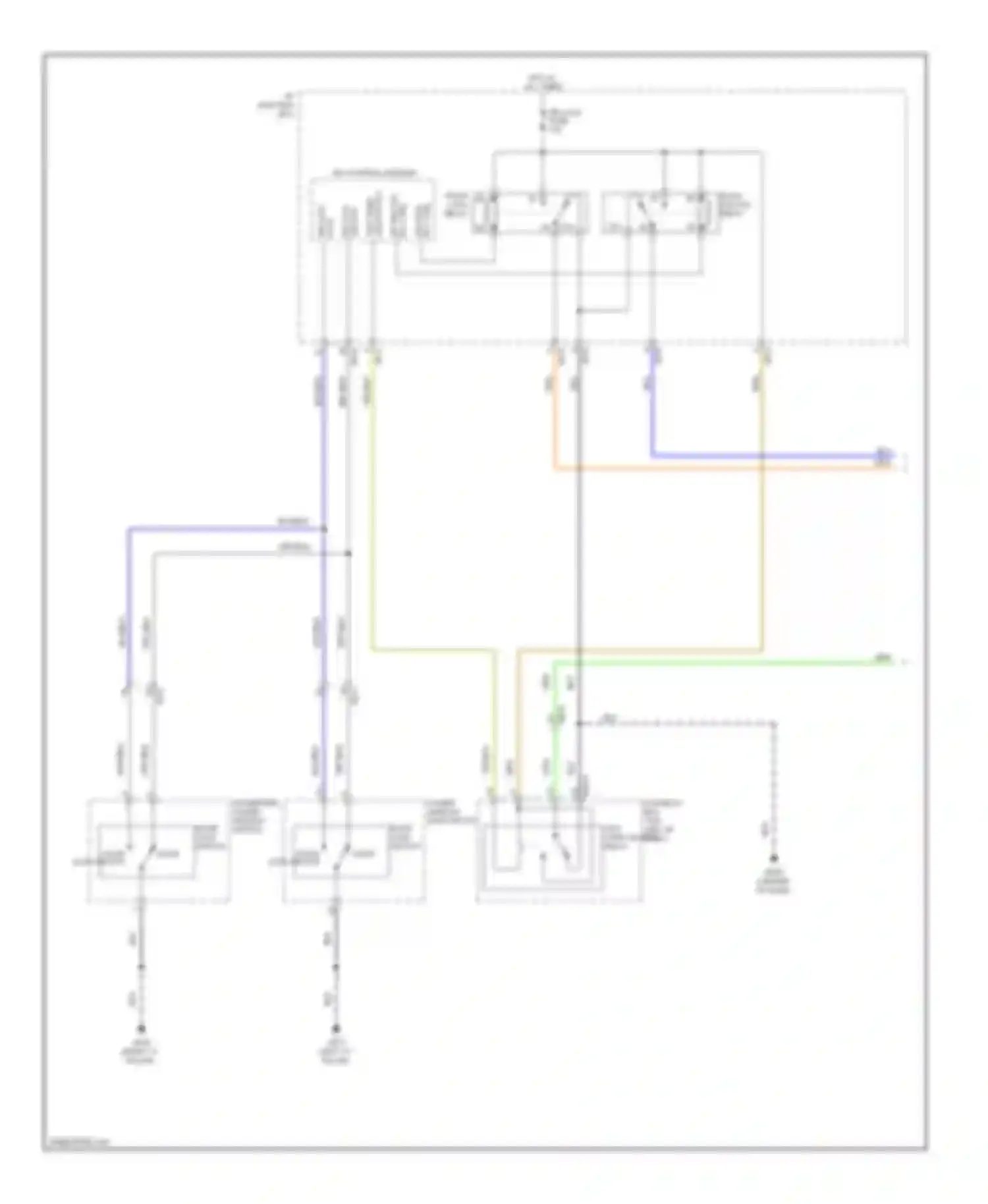 Tucson Hyundai II (2009-2015): Power door locks circuit (1 of 2)