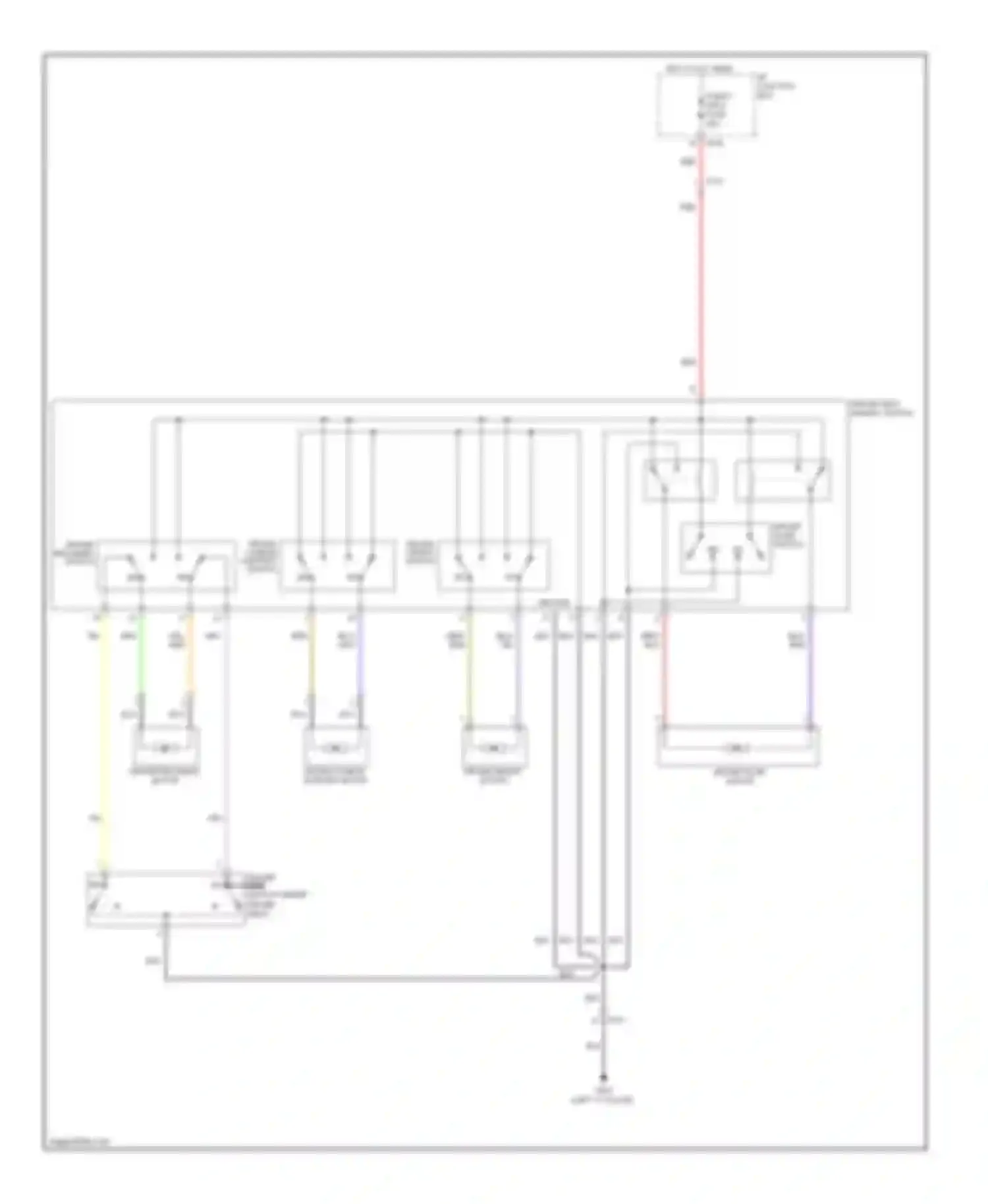 Tucson Hyundai II (2009-2015): Driver power seat circuit