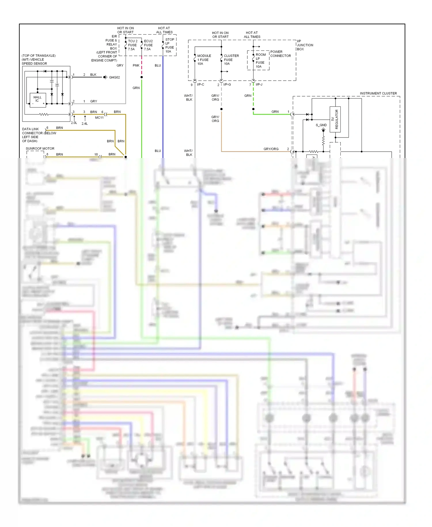Wiring diagram clock- spring for Hyundai Tucson II (2009-2015) (1 of 4)