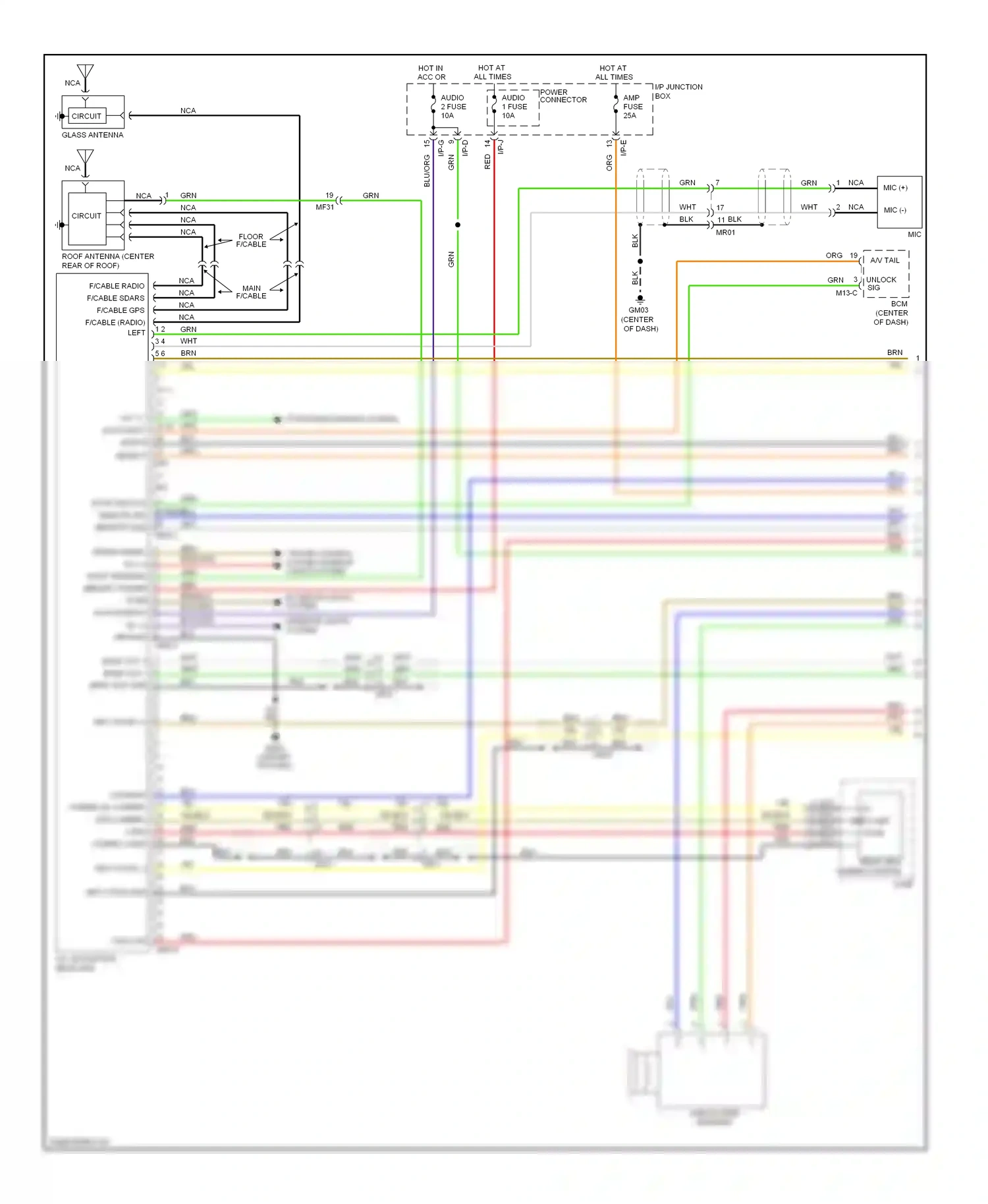 Wiring diagram cruise control system interior lights system for Hyundai Tucson II (2009-2015) (1 of 2)