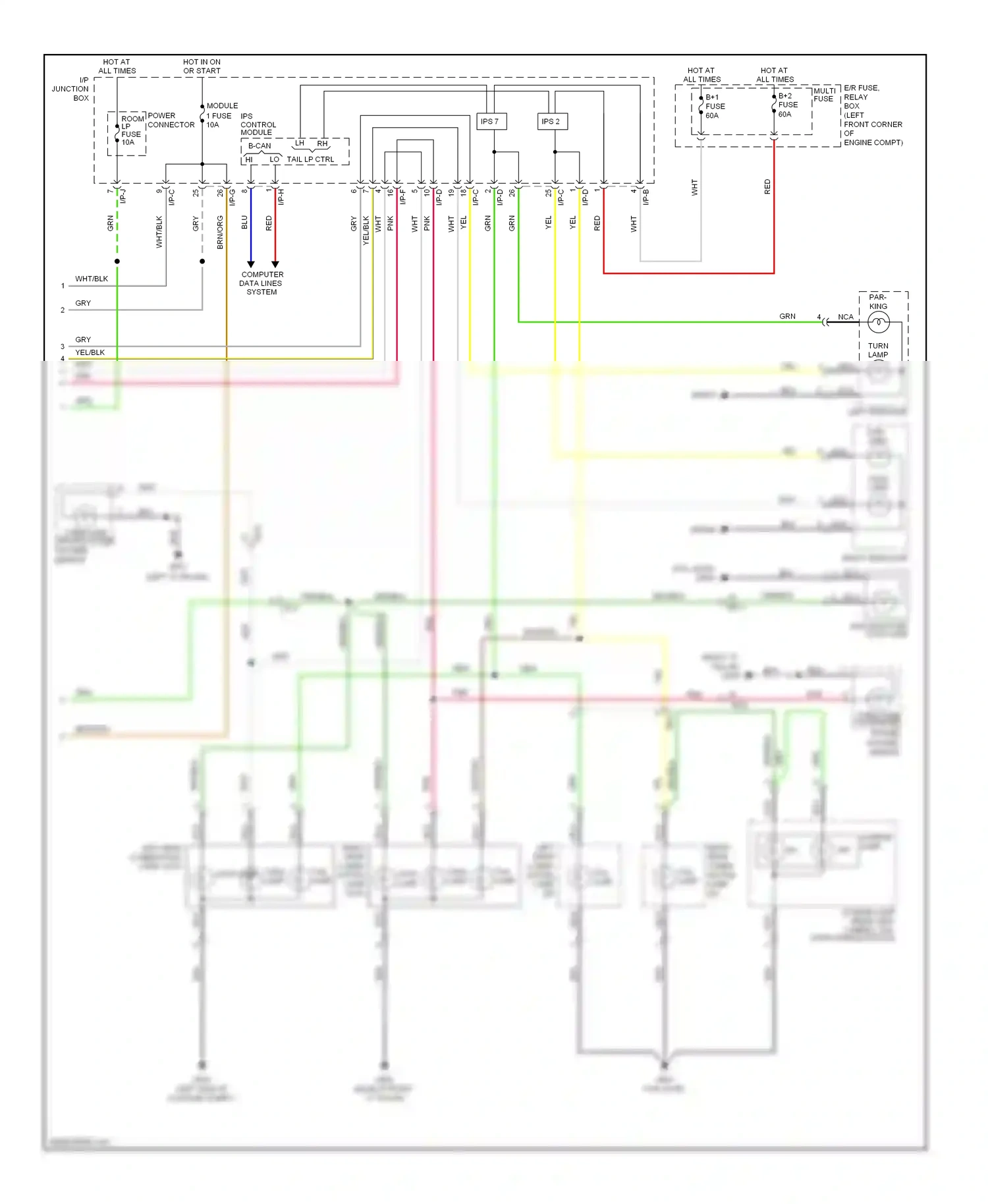 Wiring diagram gate handle switch) for Hyundai Tucson II (2009-2015) (1 of 1)