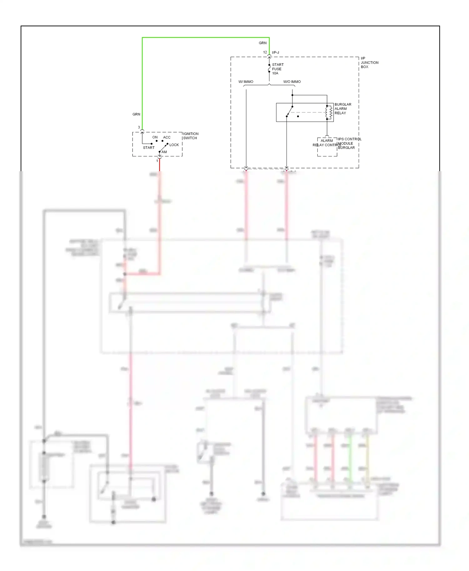 Wiring diagram ignition lock switch for Hyundai Tucson II (2009-2015) (2 of 2)