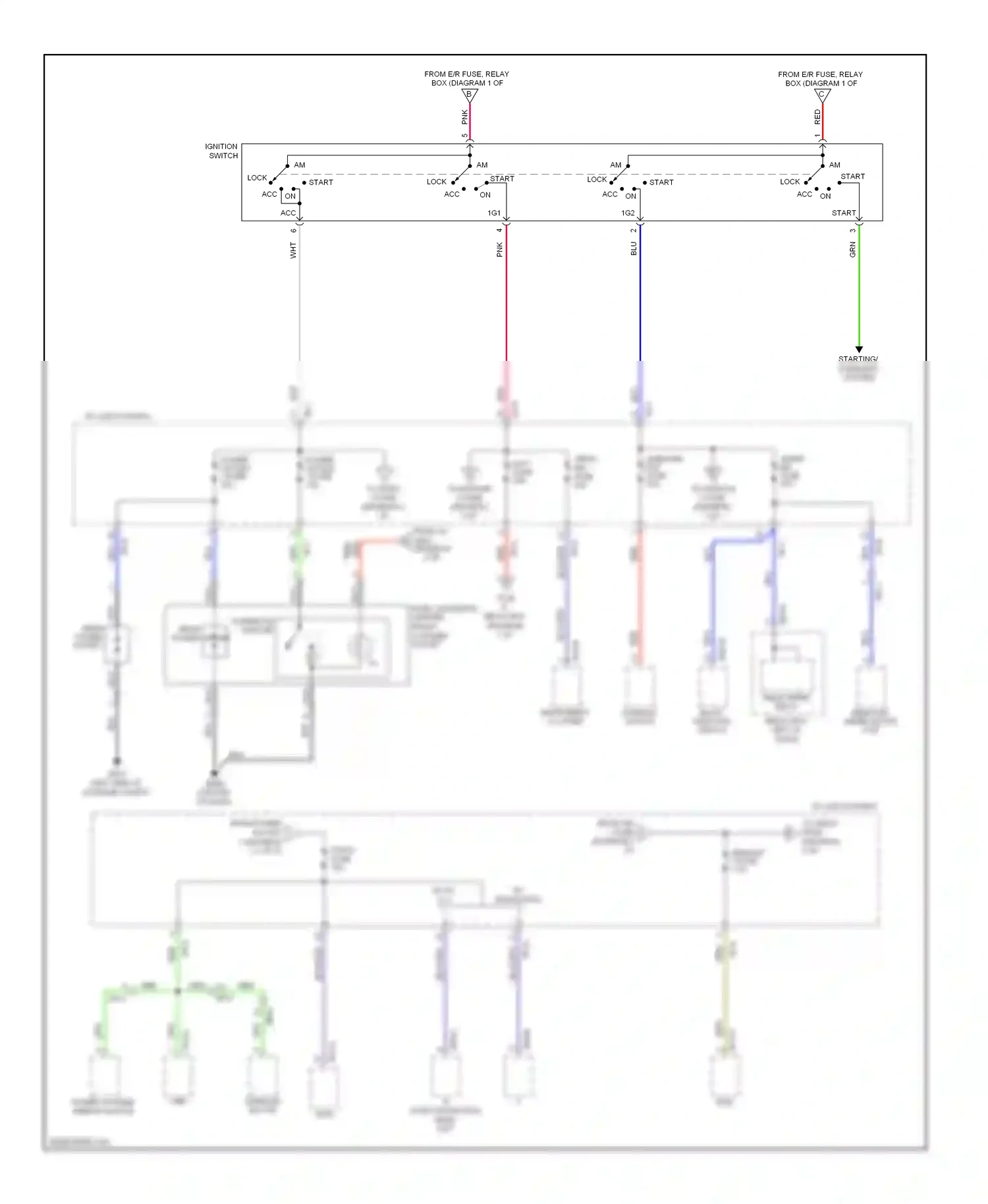 Wiring diagram ignition switch for Hyundai Tucson II (2009-2015) (1 of 1)