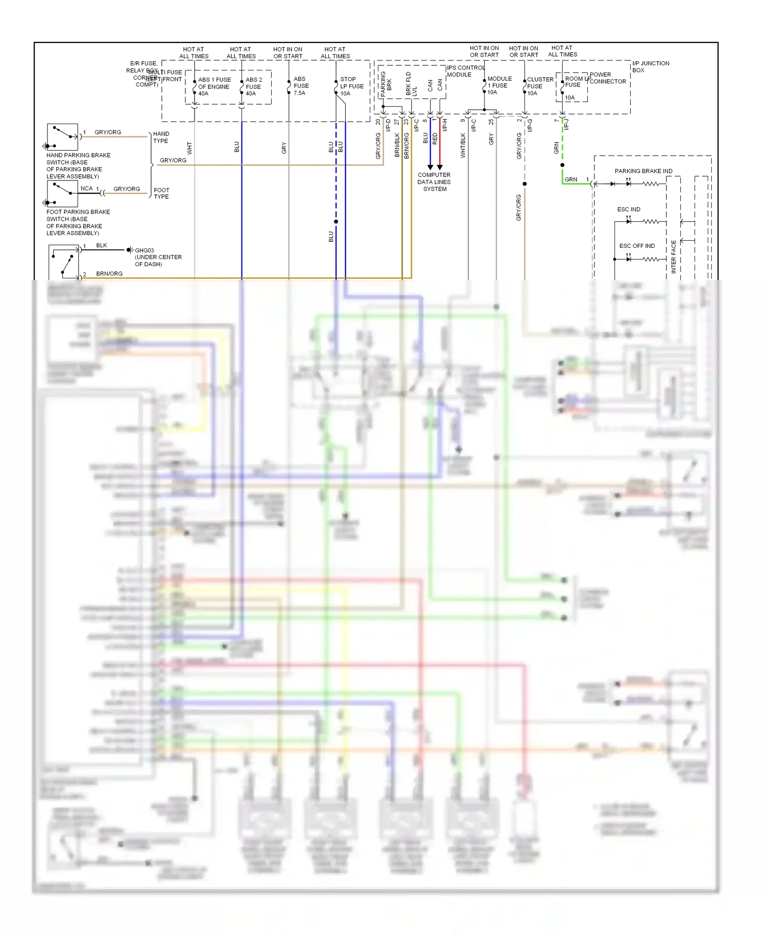 Wiring diagram ips control module for Hyundai Tucson II (2009-2015) (1 of 22)