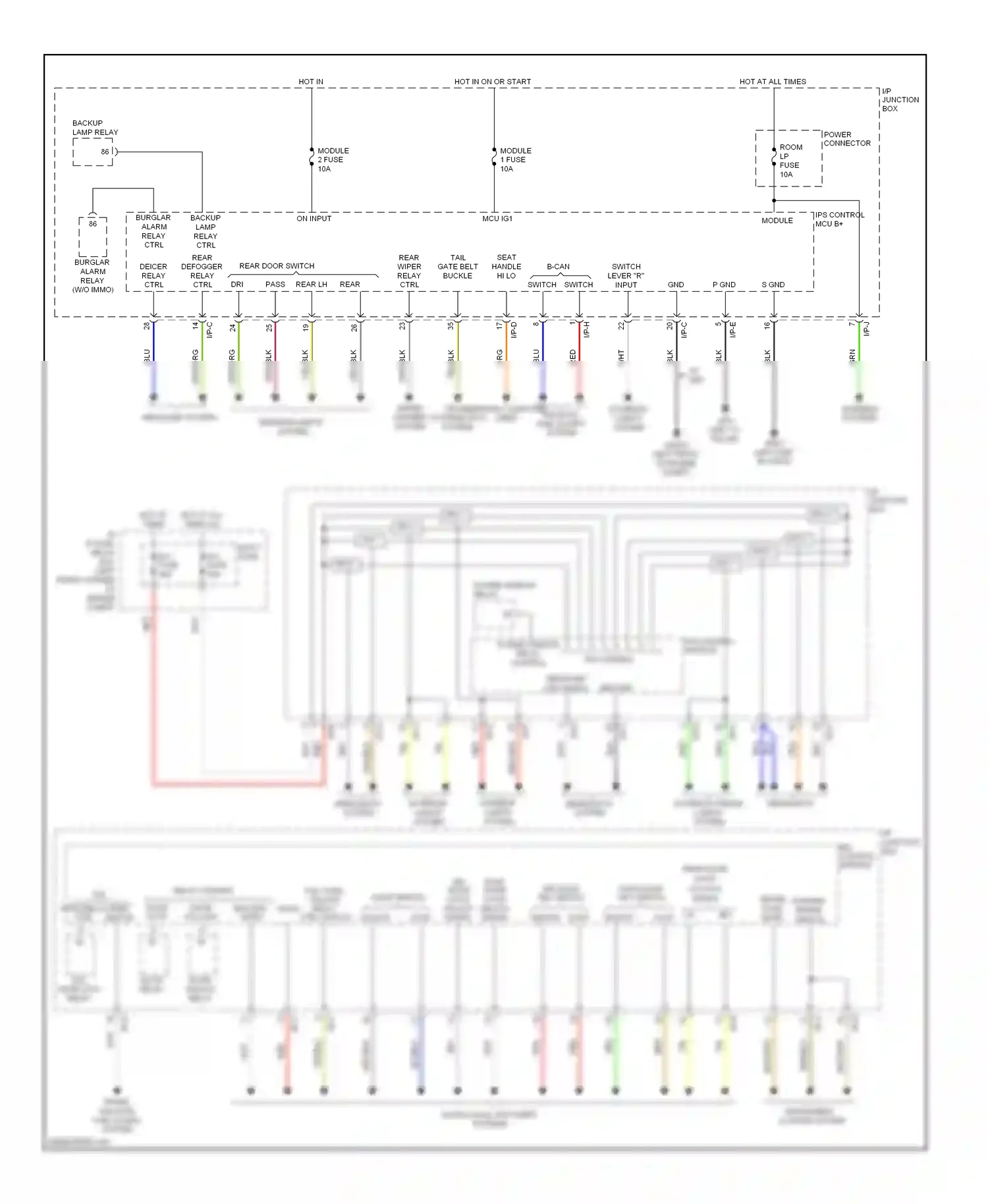 Wiring diagram module 2 fuse for Hyundai Tucson II (2009-2015) (5 of 6)