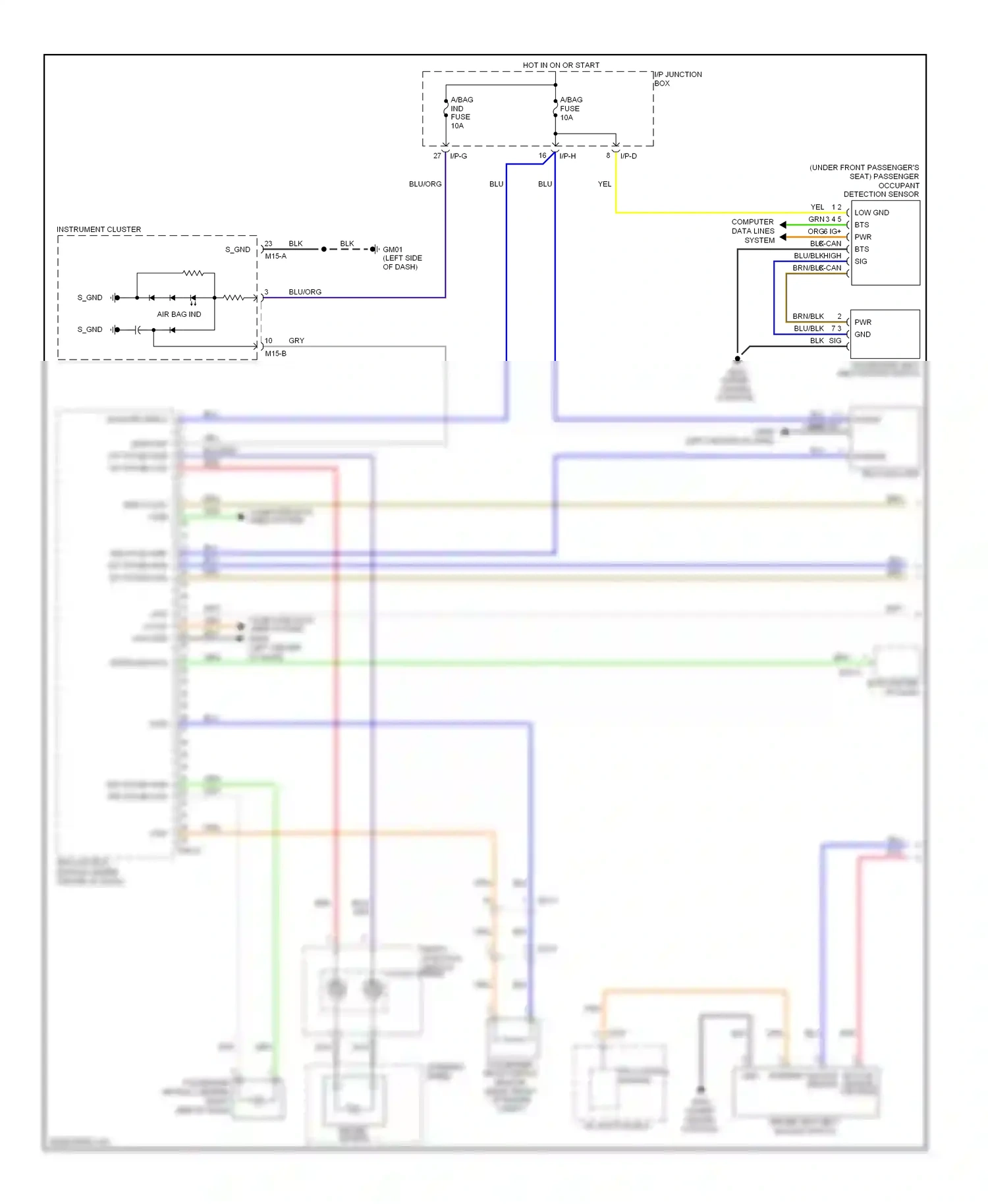 Wiring diagram multi- function switch clock spring for Hyundai Tucson II (2009-2015) (4 of 4)