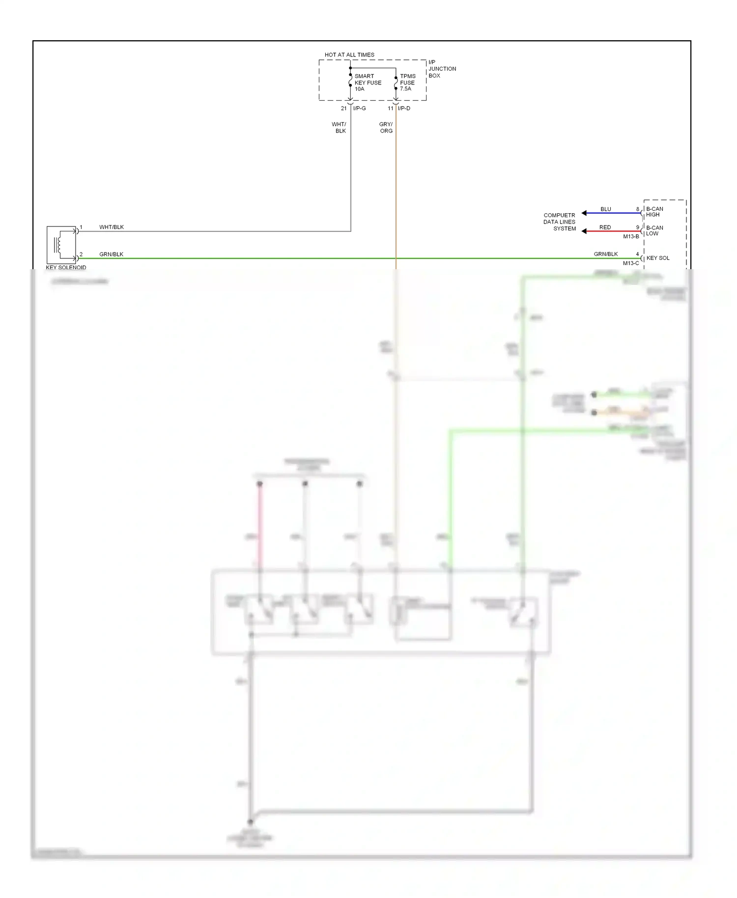 Wiring diagram p position switch for Hyundai Tucson II (2009-2015) (1 of 1)