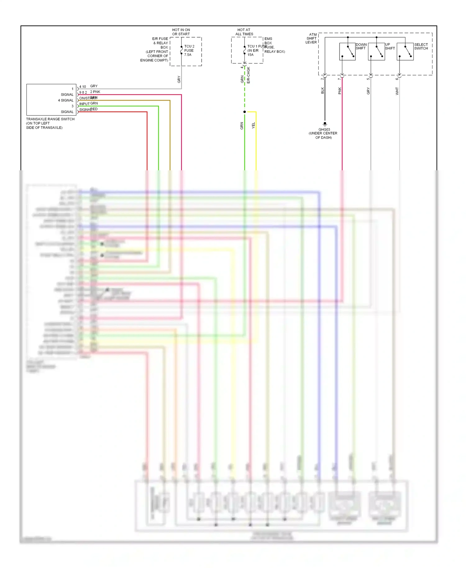 Wiring diagram starting/charging system for Hyundai Tucson II (2009-2015) (1 of 5)