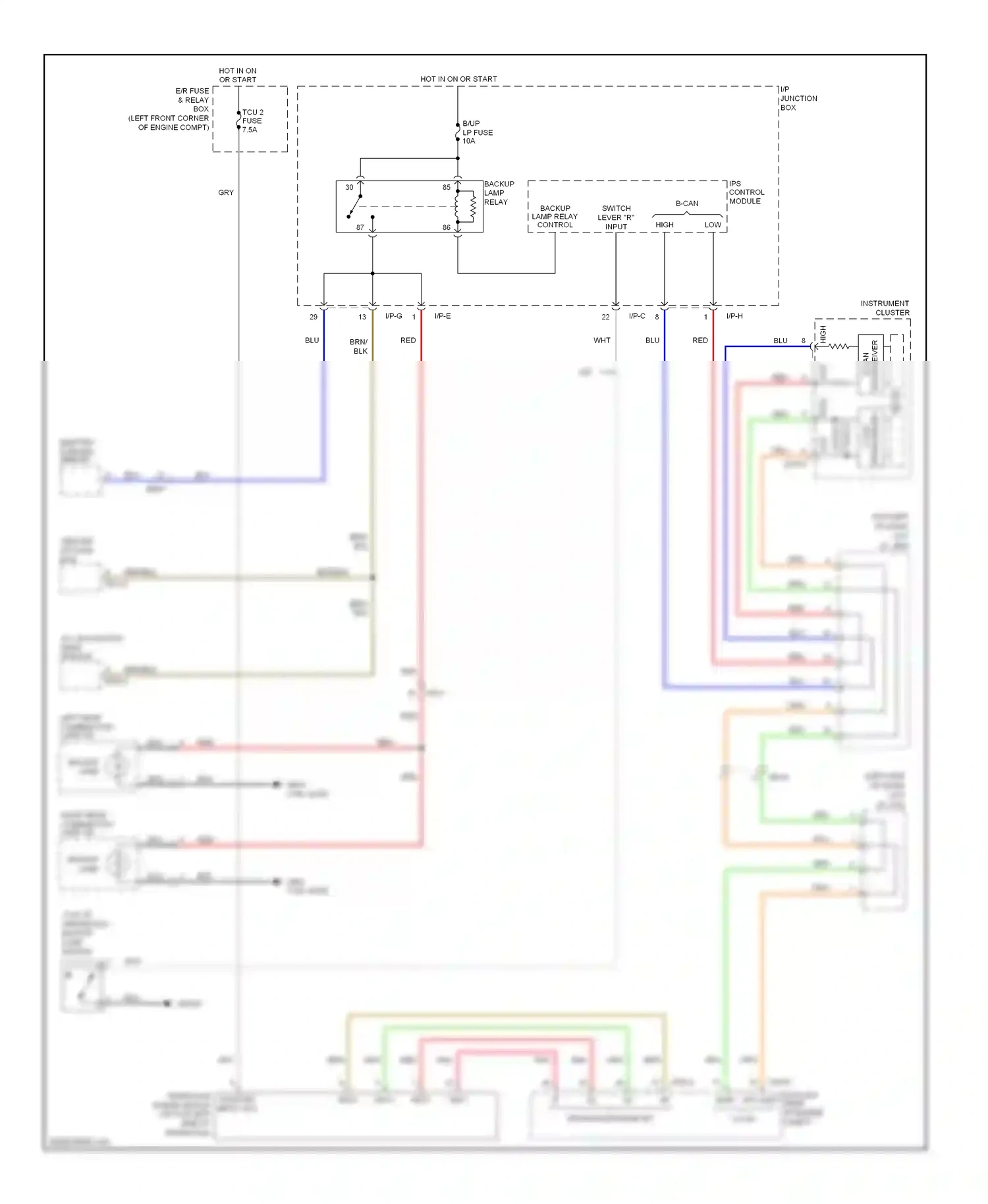 Wiring diagram transaxle range sig for Hyundai Tucson II (2009-2015) (1 of 1)