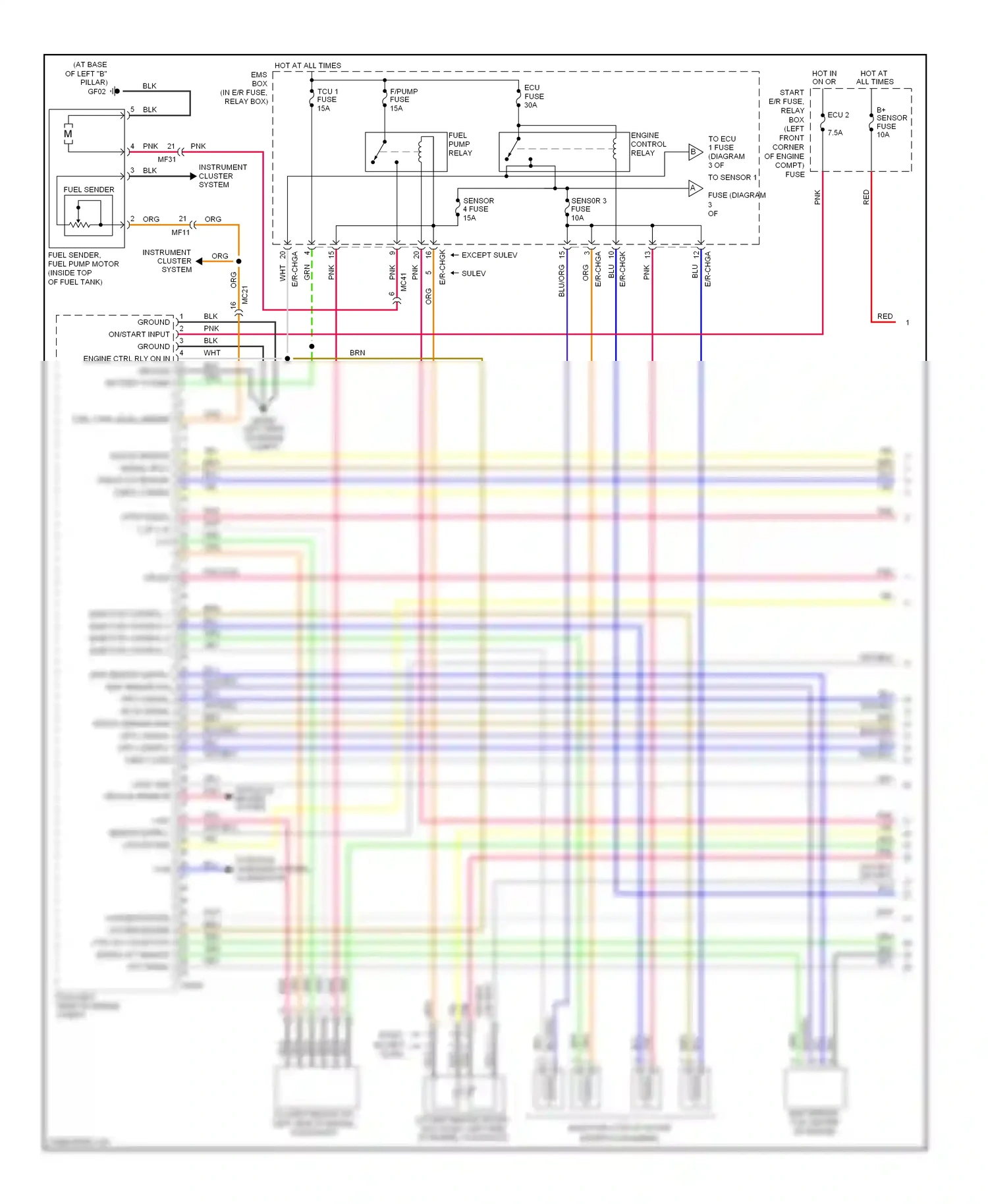 Wiring diagram variable intake system engine ctrl rly on in ftps signal iat sensor apt signal for Hyundai Tucson II (2009-2015) (1 of 2)