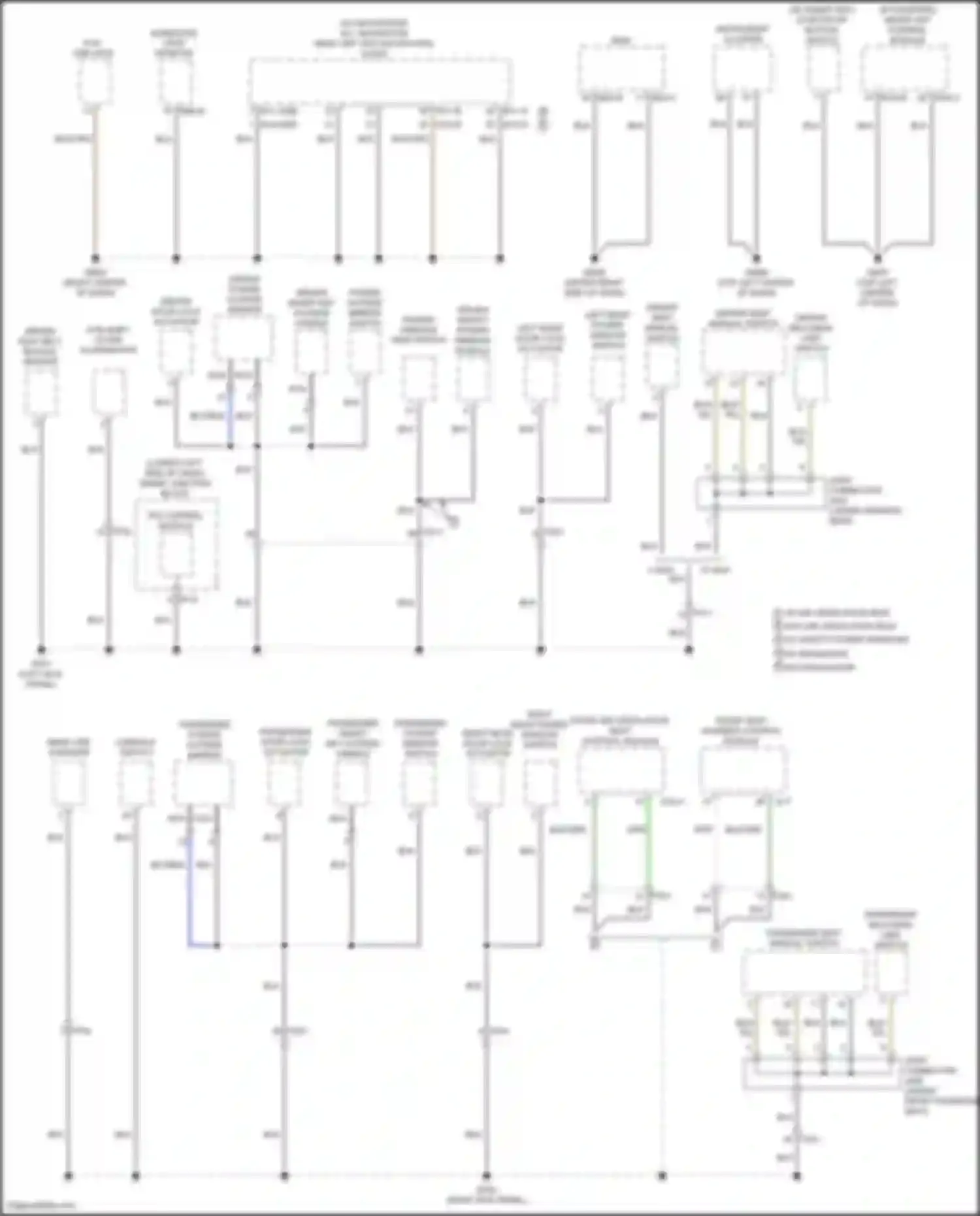Tucson Hyundai III facelift (2018-2021): Ground distribution circuit (2 of 5)