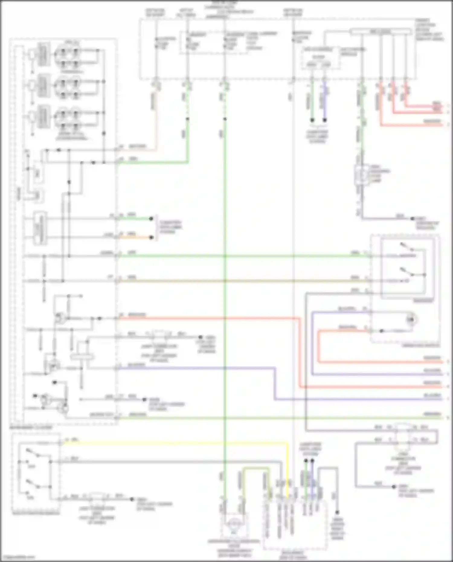 Tucson Hyundai III facelift (2018-2021): Instrument illumination circuit (1 of 2)