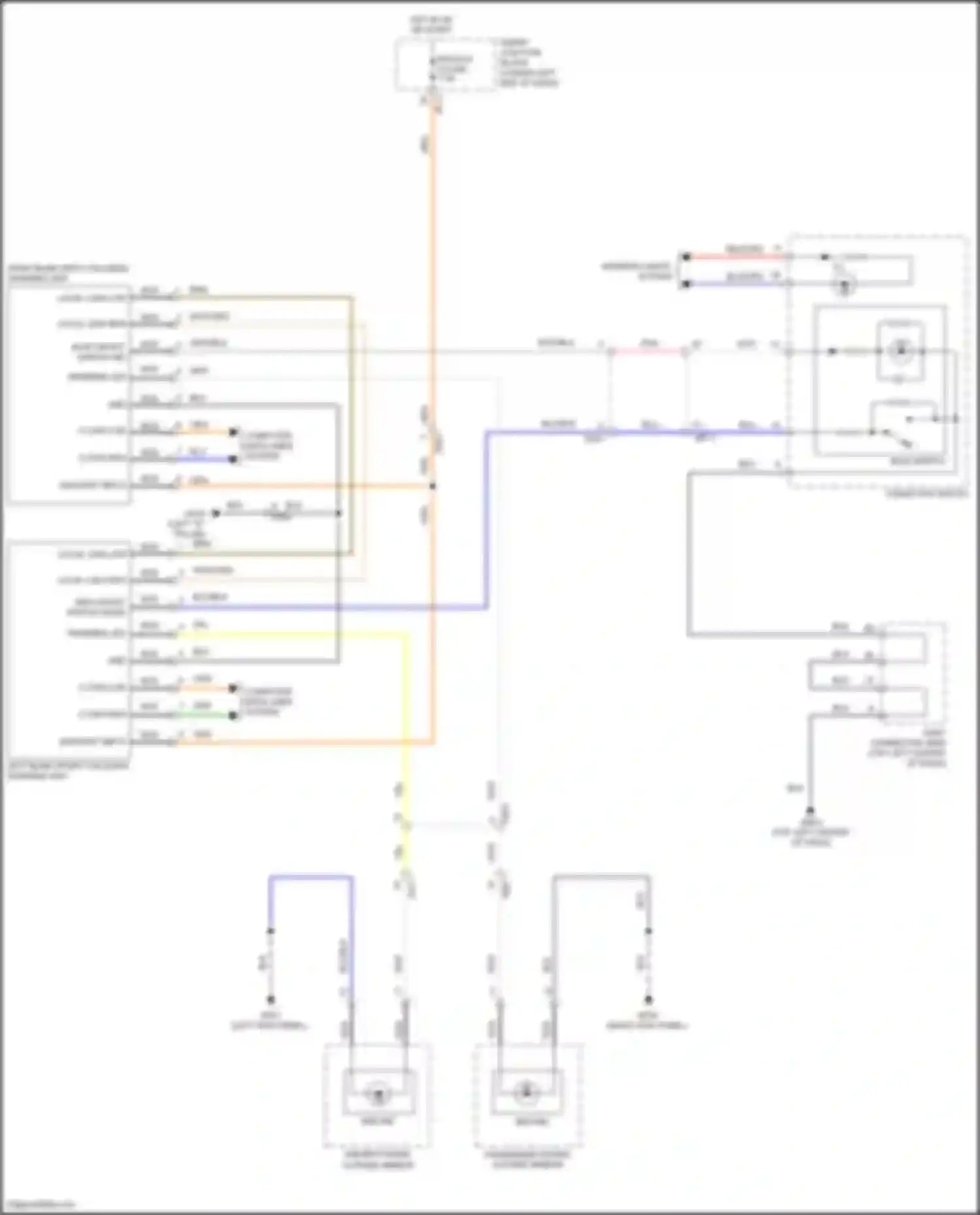 Tucson Hyundai III facelift (2018-2021): Blind spot information system circuit