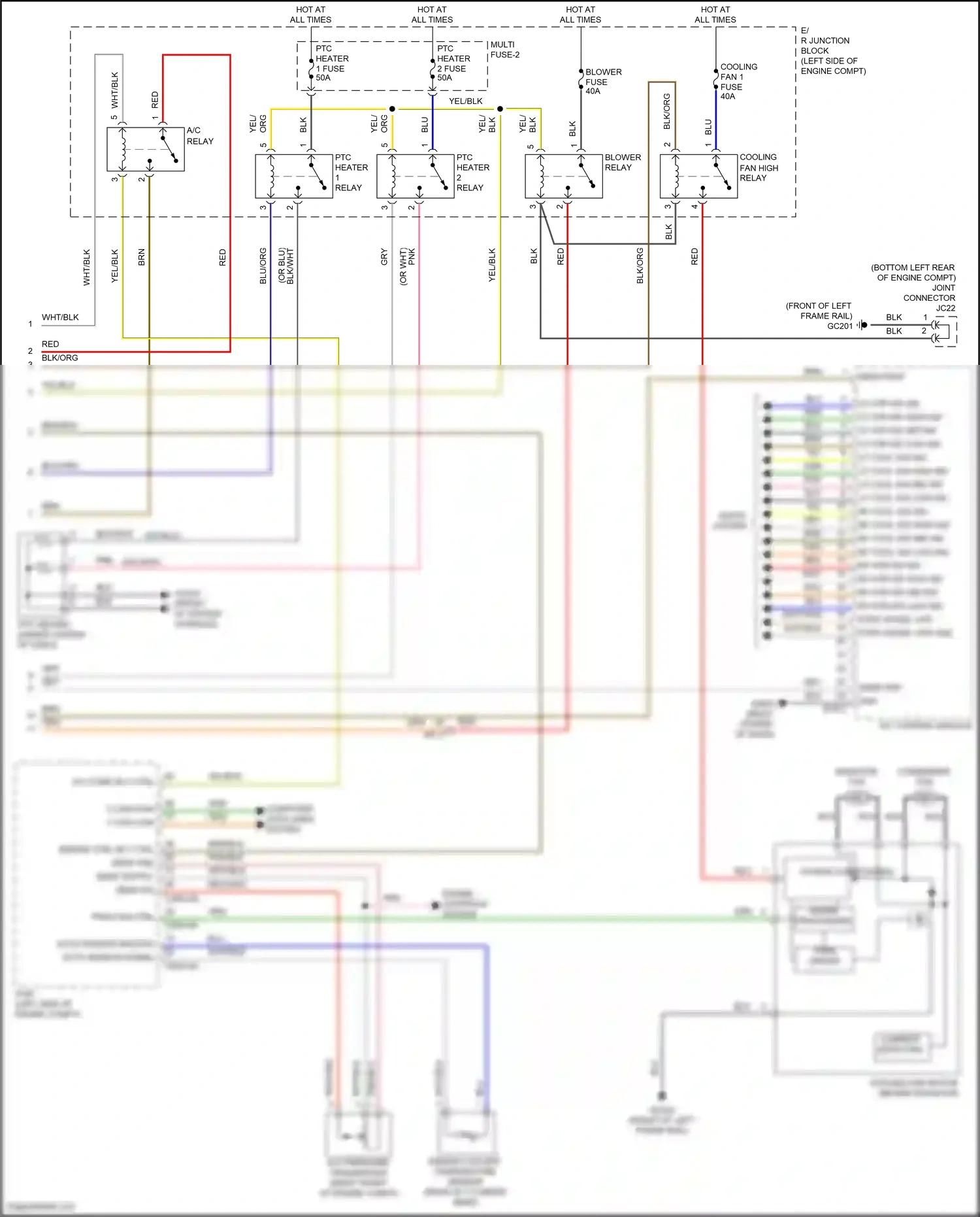 Wiring diagram a/c comp rly ctrl for Hyundai Tucson III facelift (2018-2021) (2 of 4)