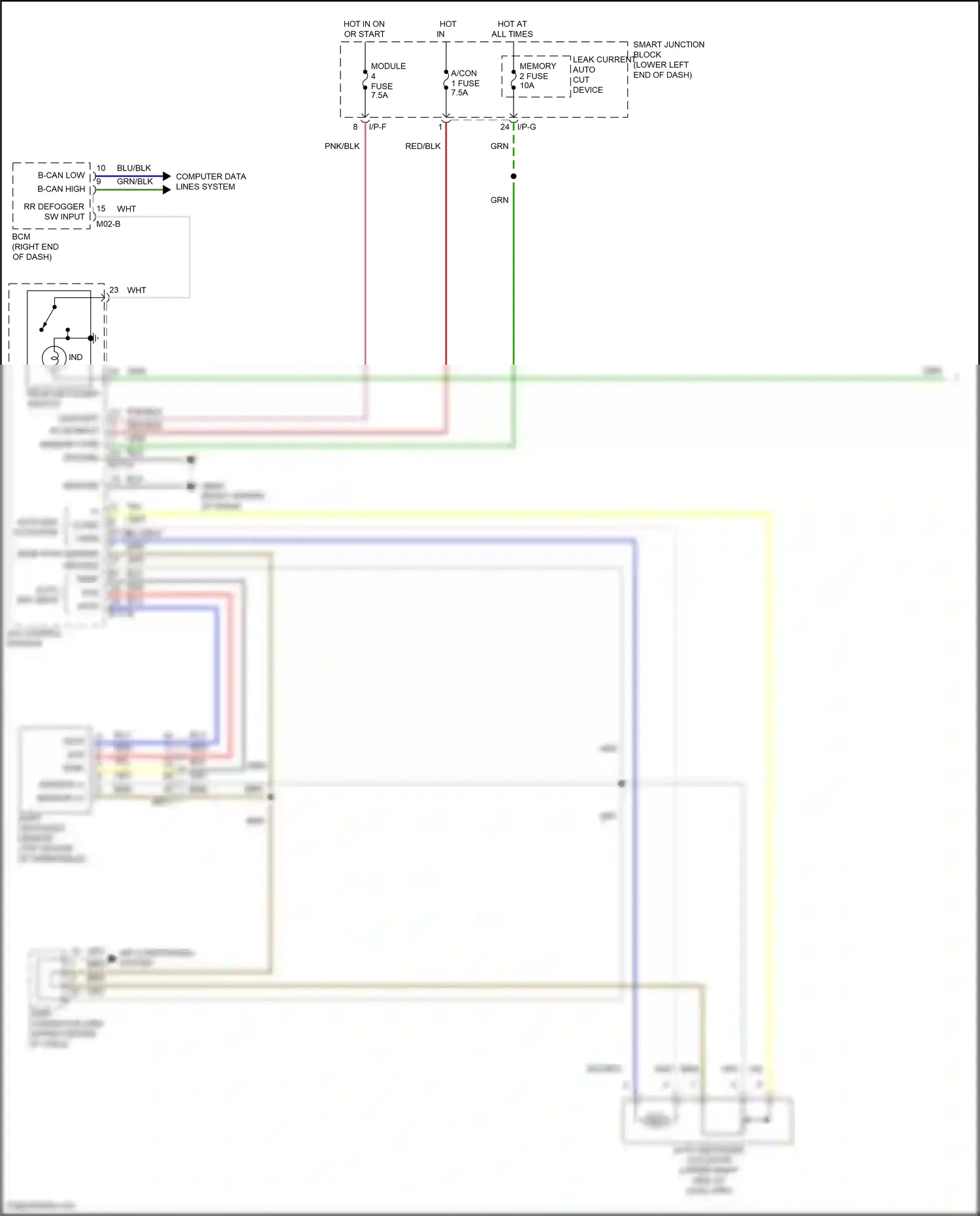 Wiring diagram a/c control module for Hyundai Tucson III facelift (2018-2021) (2 of 15)