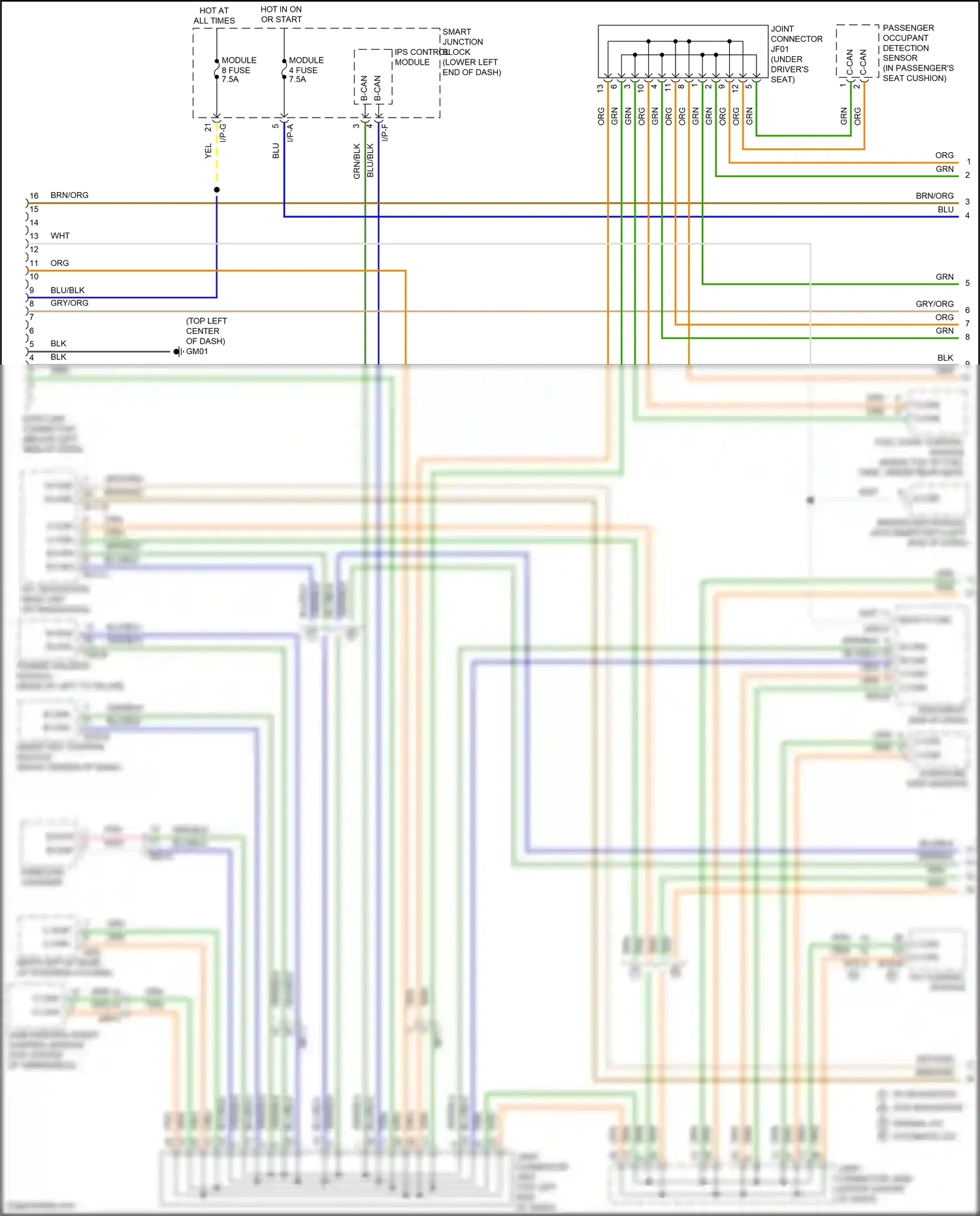 Wiring diagram a/c control module for Hyundai Tucson III facelift (2018-2021) (1 of 15)