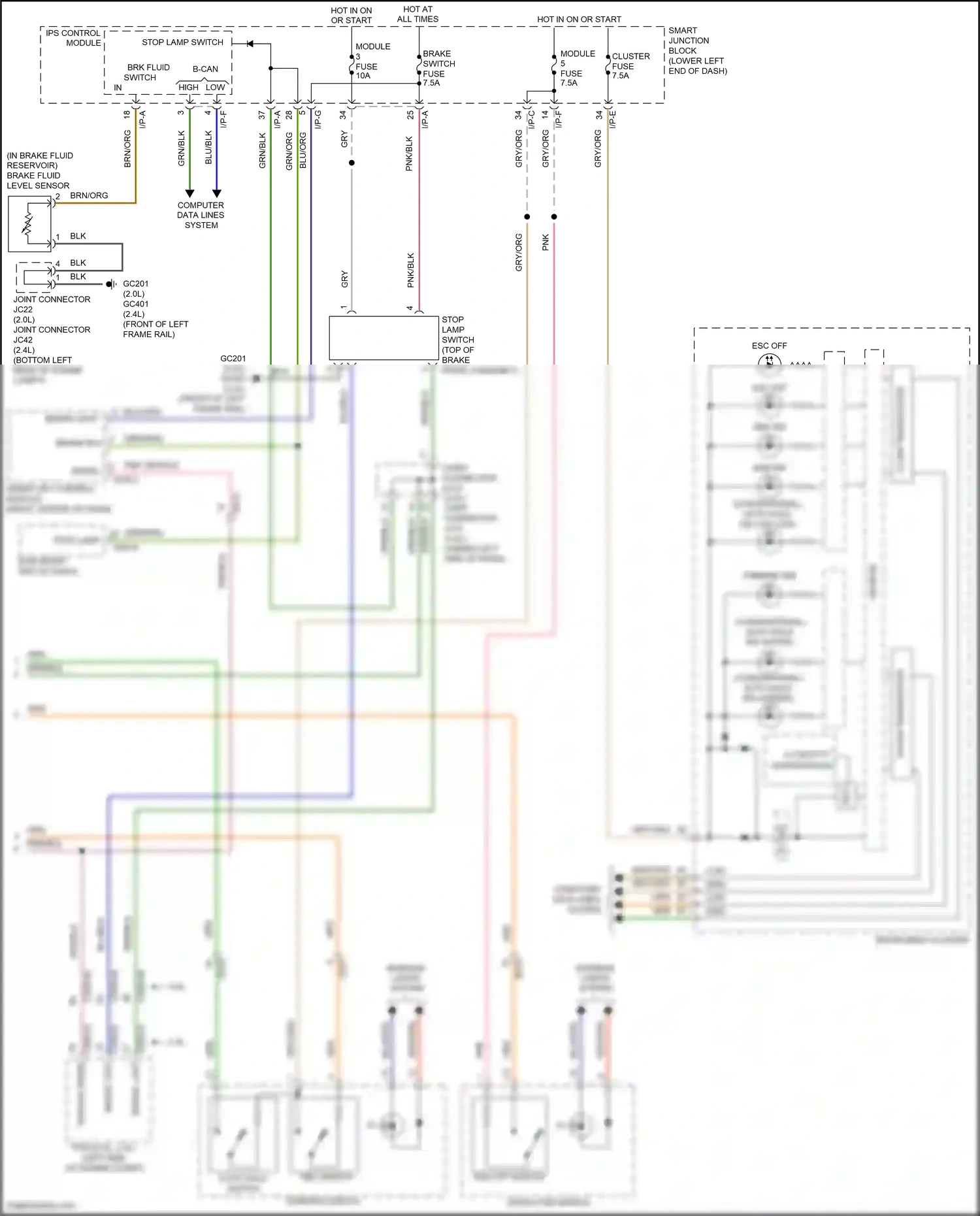 Wiring diagram computer data lines system for Hyundai Tucson III facelift (2018-2021) (32 of 78)