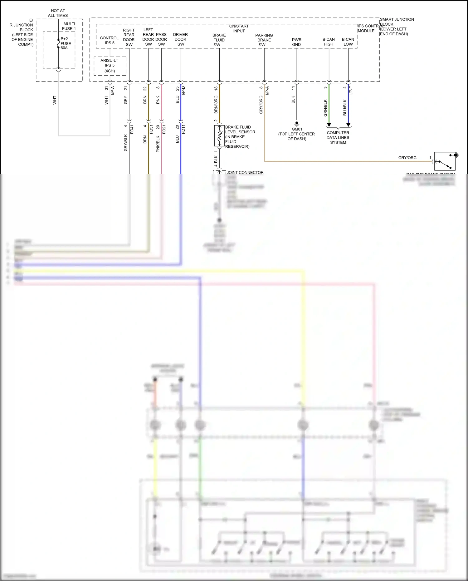 Wiring diagram computer data lines system for Hyundai Tucson III facelift (2018-2021) (48 of 78)