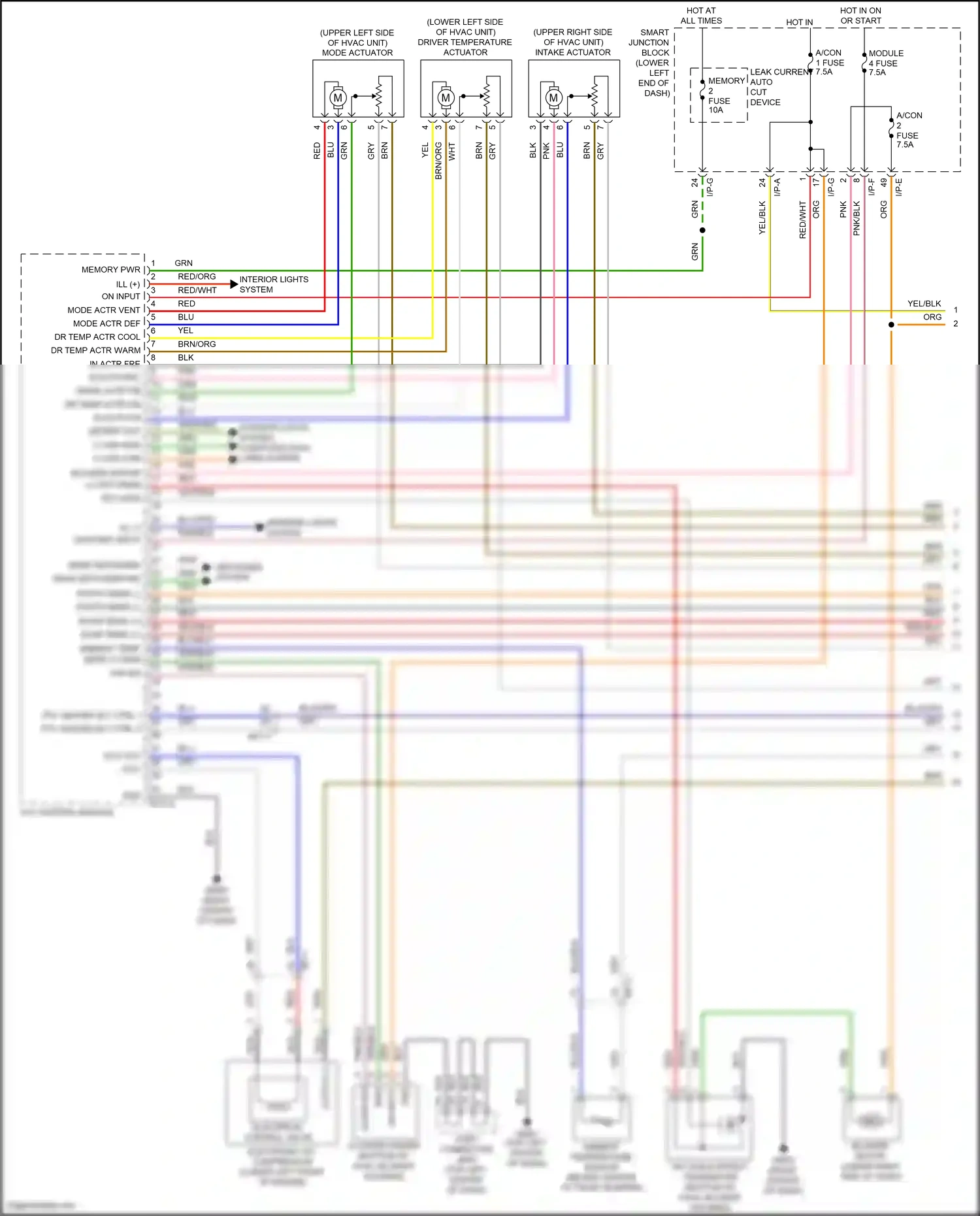 Wiring diagram electrical control valve electronic a/c compressor for Hyundai Tucson III facelift (2018-2021) (1 of 2)