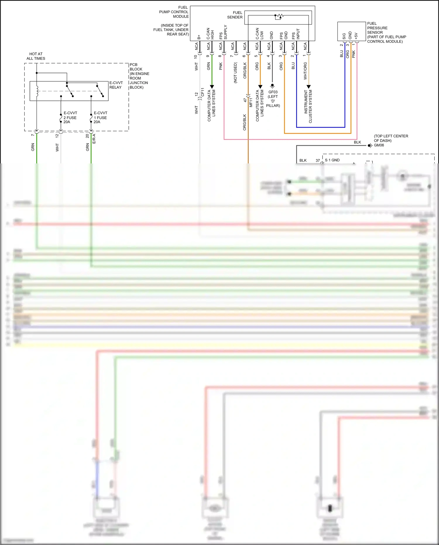 Wiring diagram engine check ind for Hyundai Tucson III facelift (2018-2021) (1 of 1)