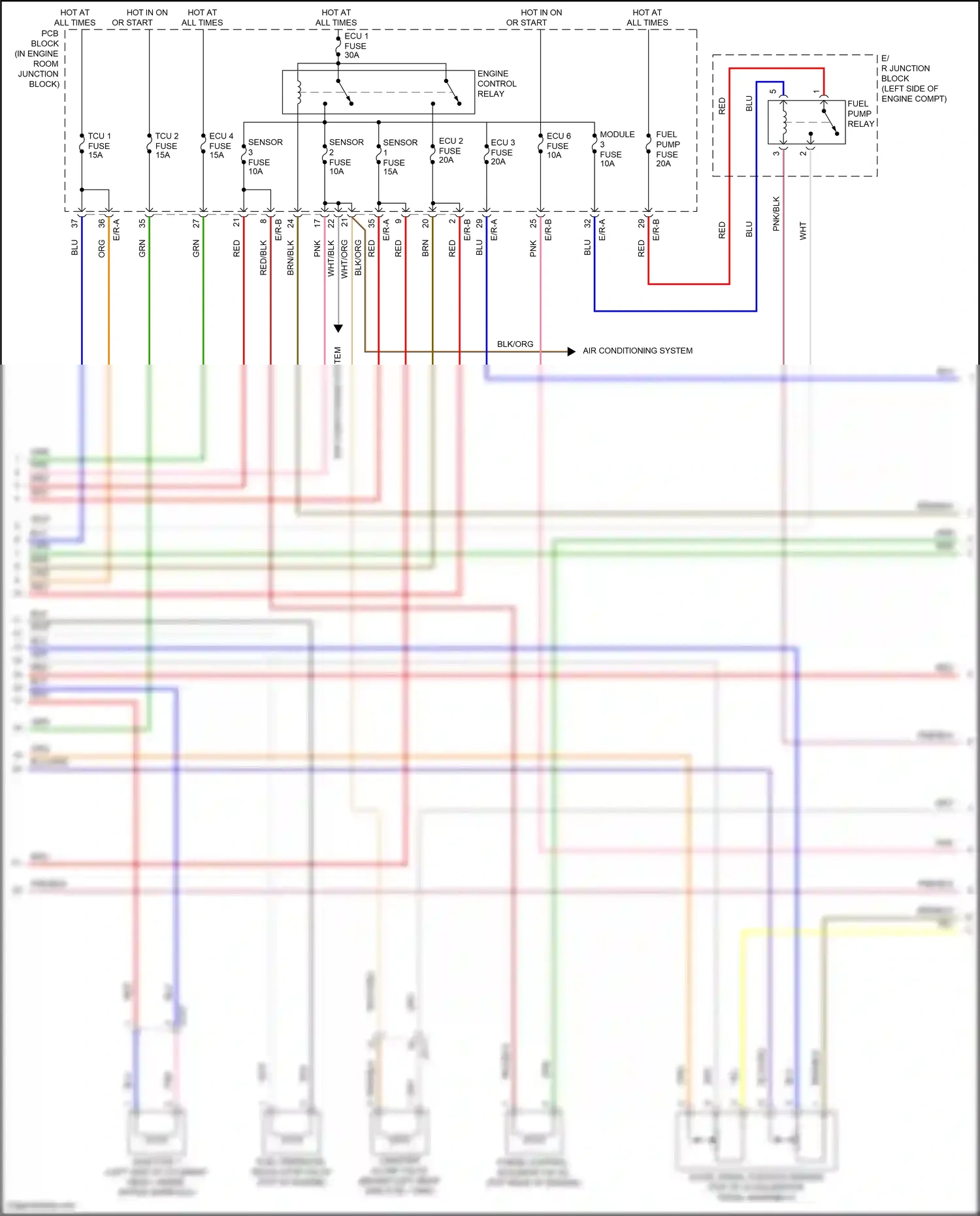 Hyundai Tucson III facelift (2018-2021) engine control relay wiring diagram  (6 of 6)