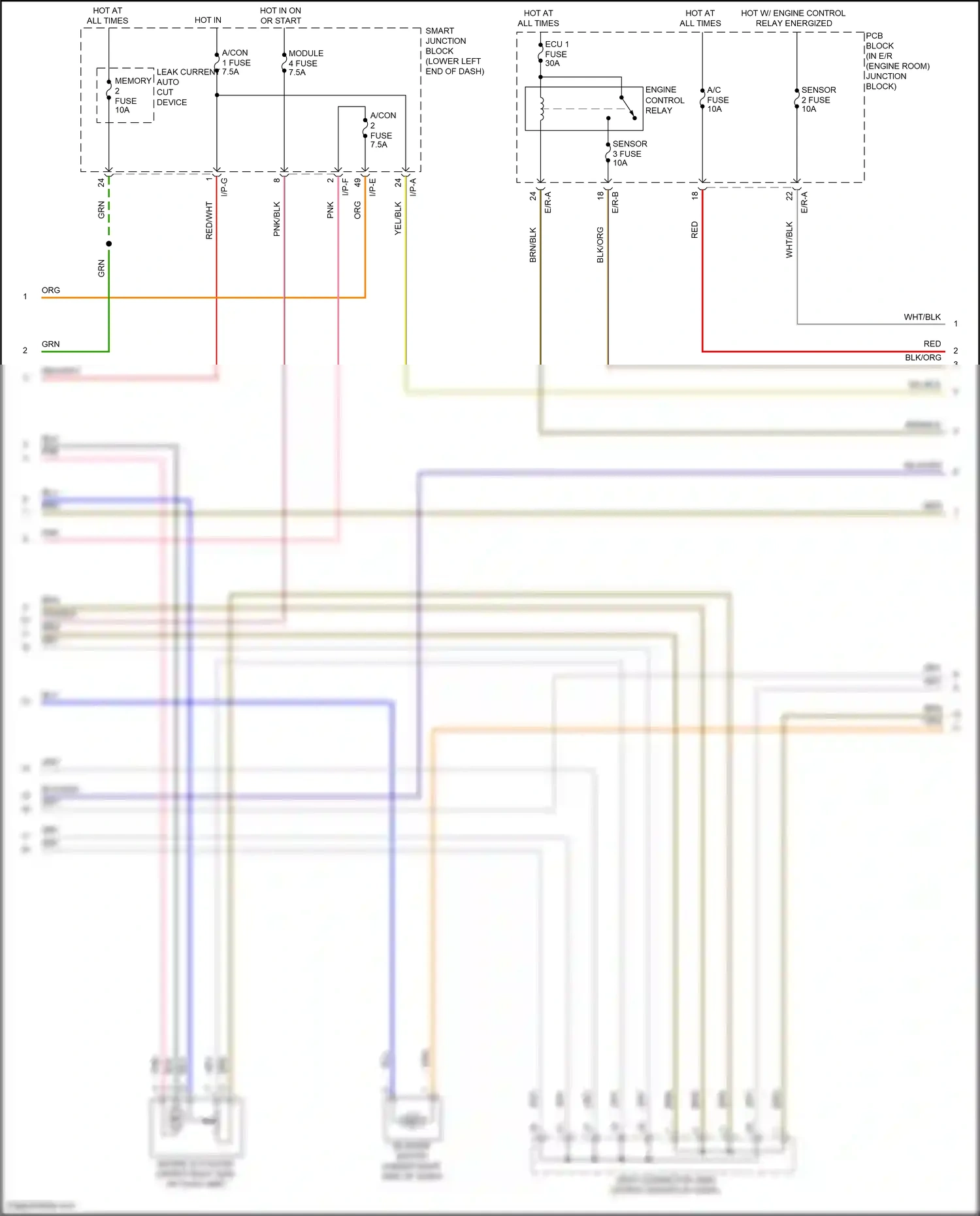 Hyundai Tucson III facelift (2018-2021) engine control relay wiring diagram  (3 of 6)