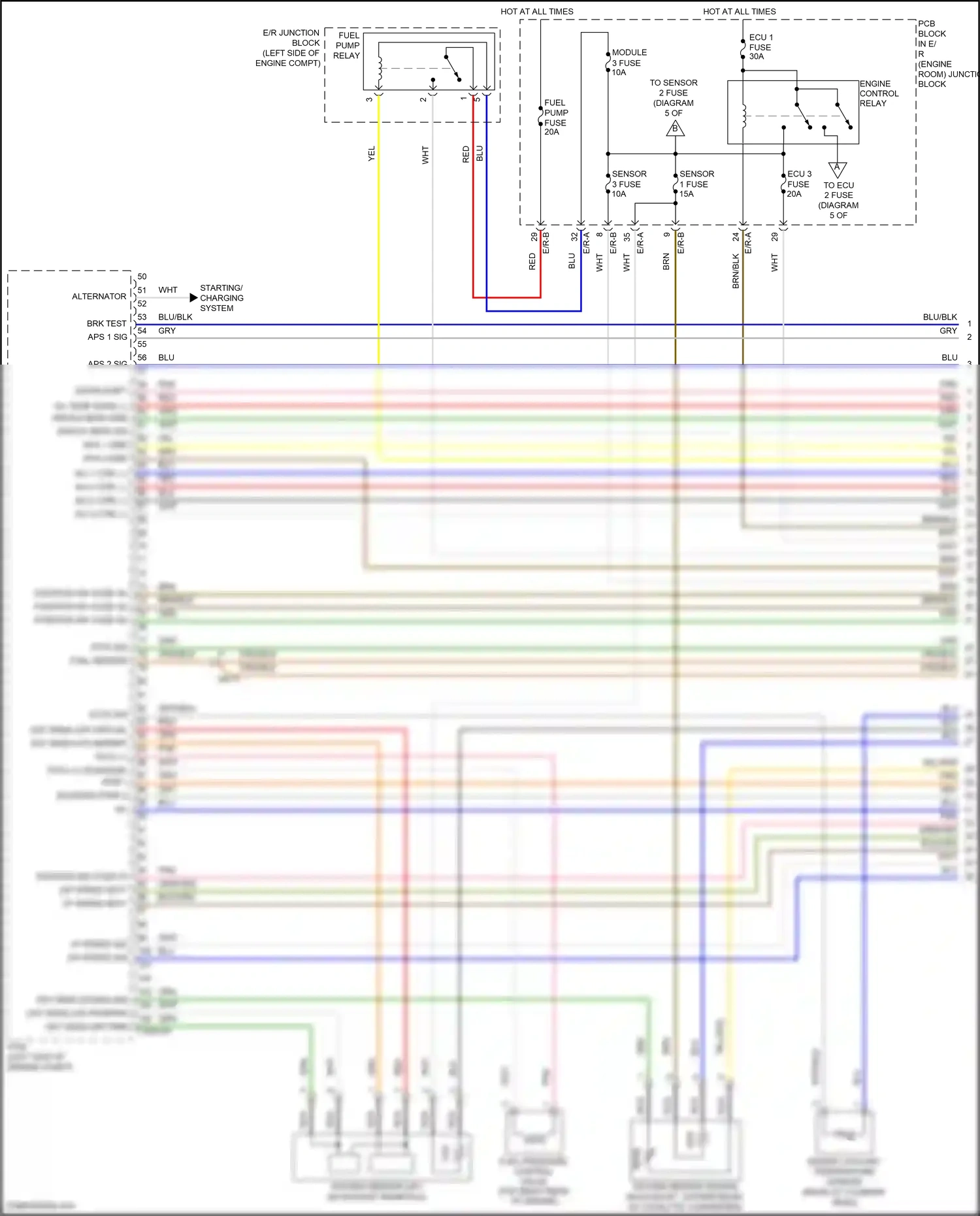 Hyundai Tucson III facelift (2018-2021) engine control relay wiring diagram  (5 of 6)