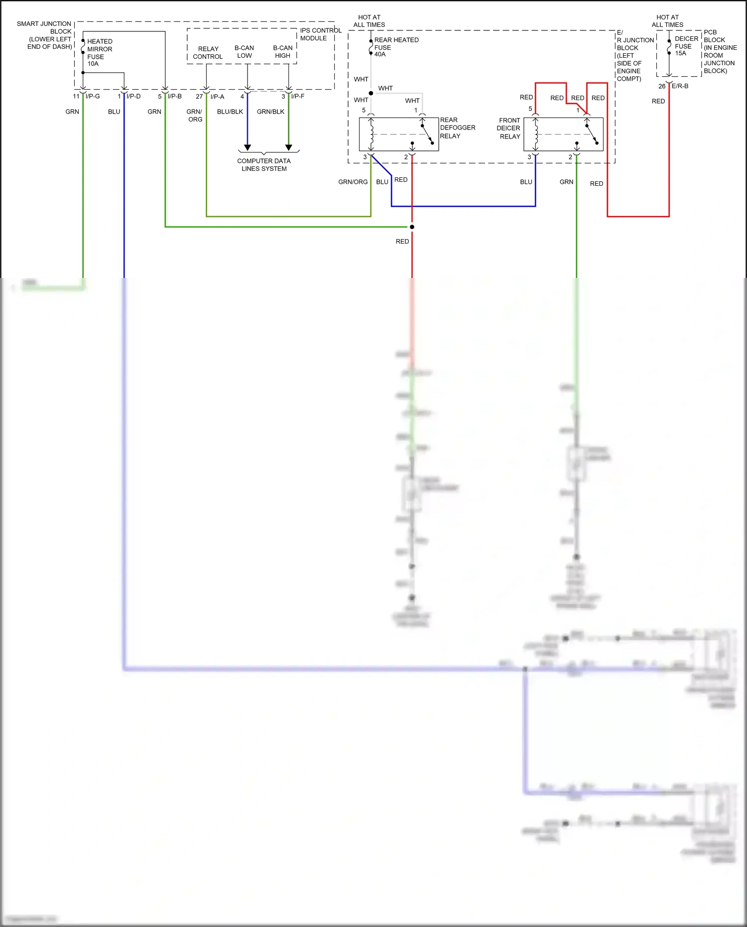 Wiring diagram front deicer for Hyundai Tucson III facelift (2018-2021) (1 of 3)