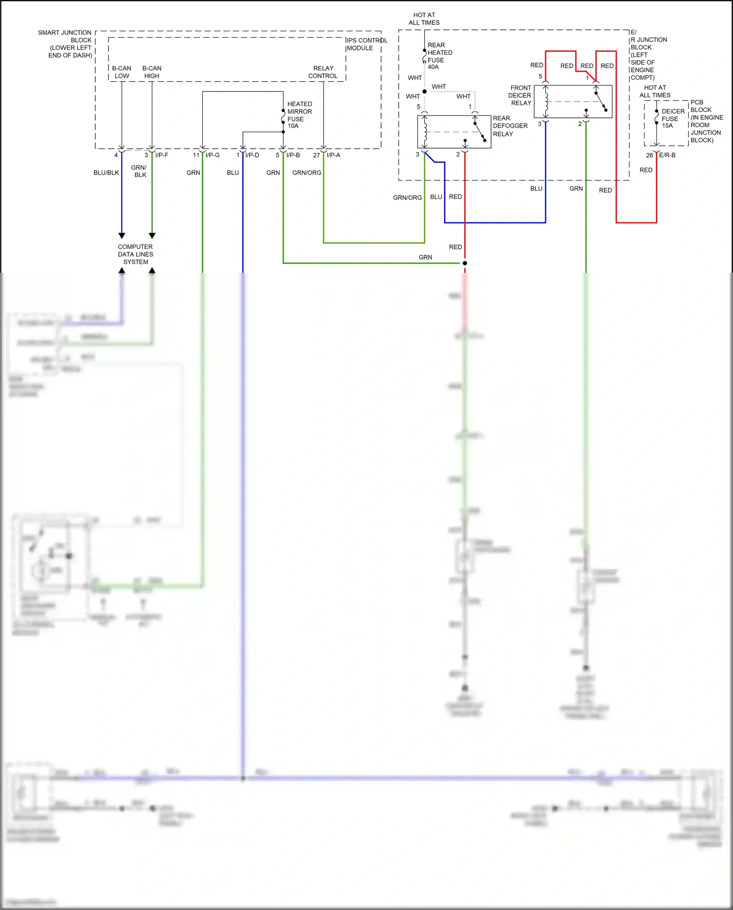 Wiring diagram front deicer for Hyundai Tucson III facelift (2018-2021) (2 of 3)