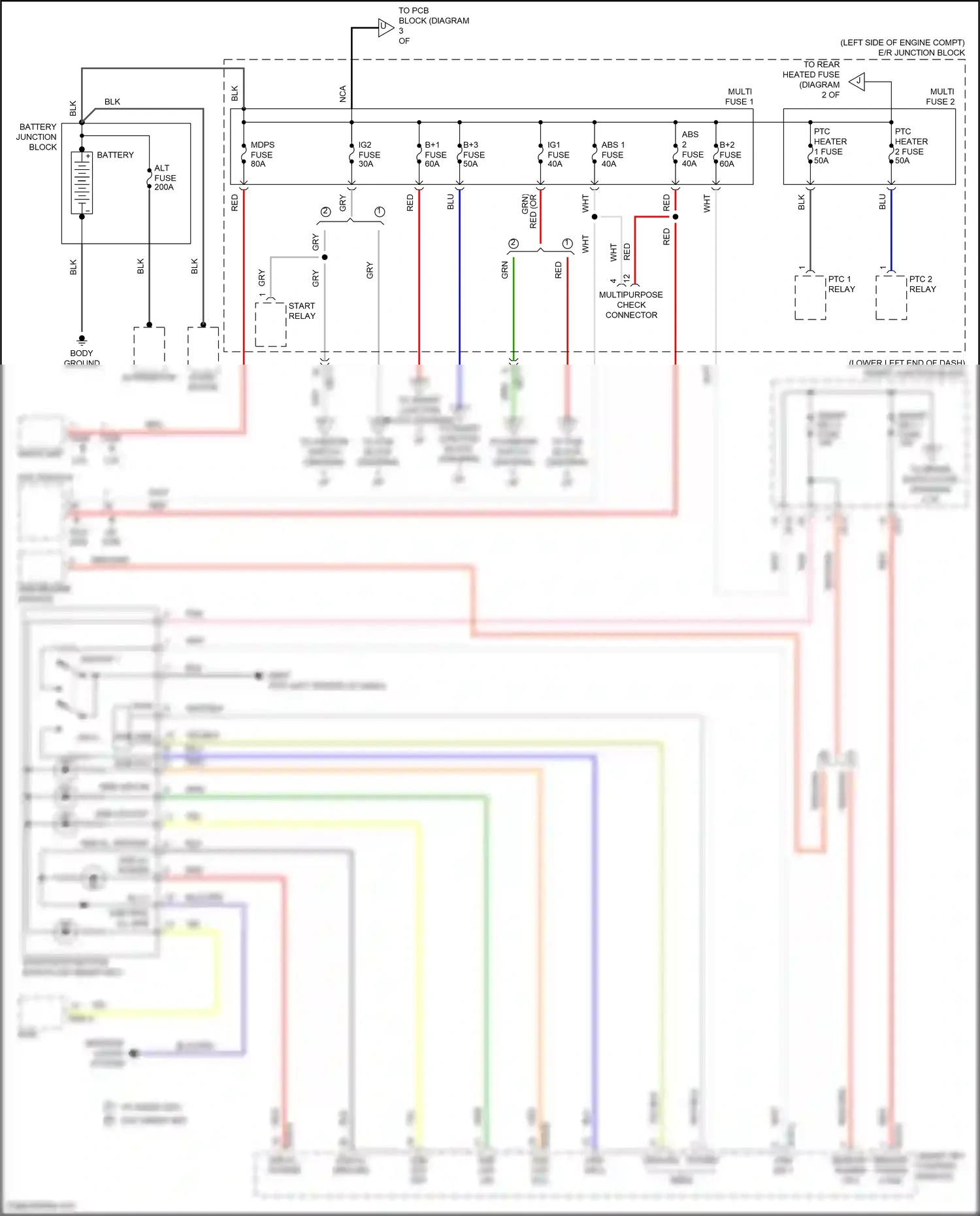 Wiring diagram immobilizer module for Hyundai Tucson III facelift (2018-2021) (2 of 3)