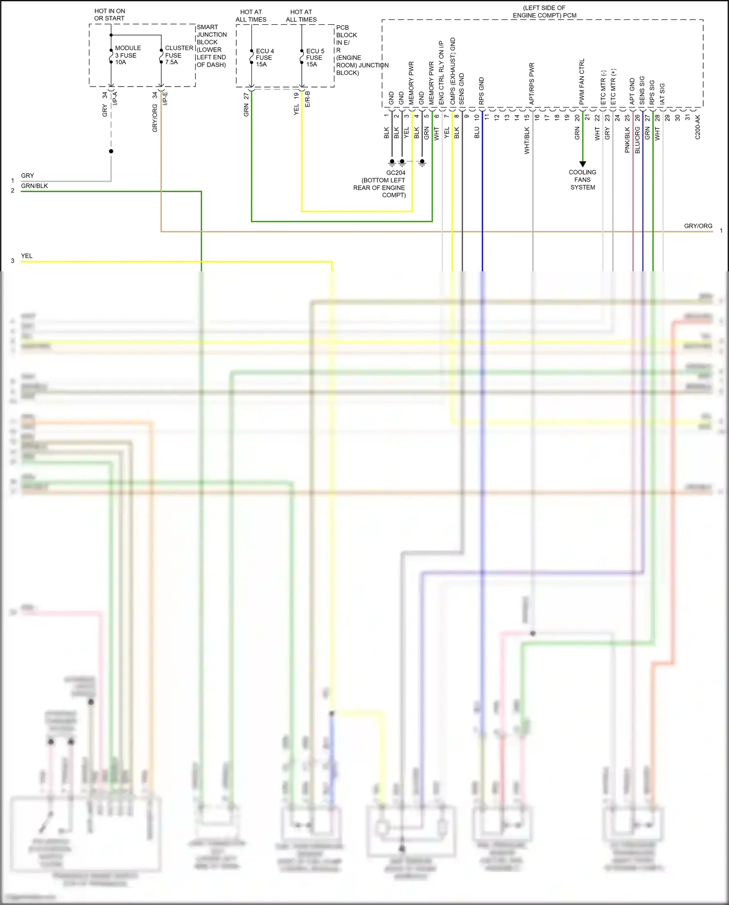 Wiring diagram i/p-e for Hyundai Tucson III facelift (2018-2021) (49 of 59)
