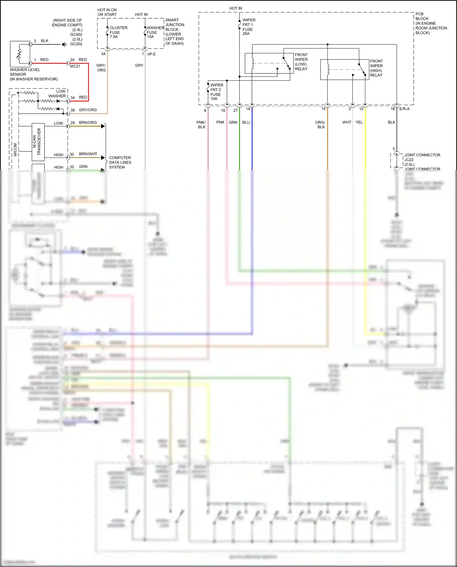 Wiring diagram i/p-e for Hyundai Tucson III facelift (2018-2021) (23 of 59)