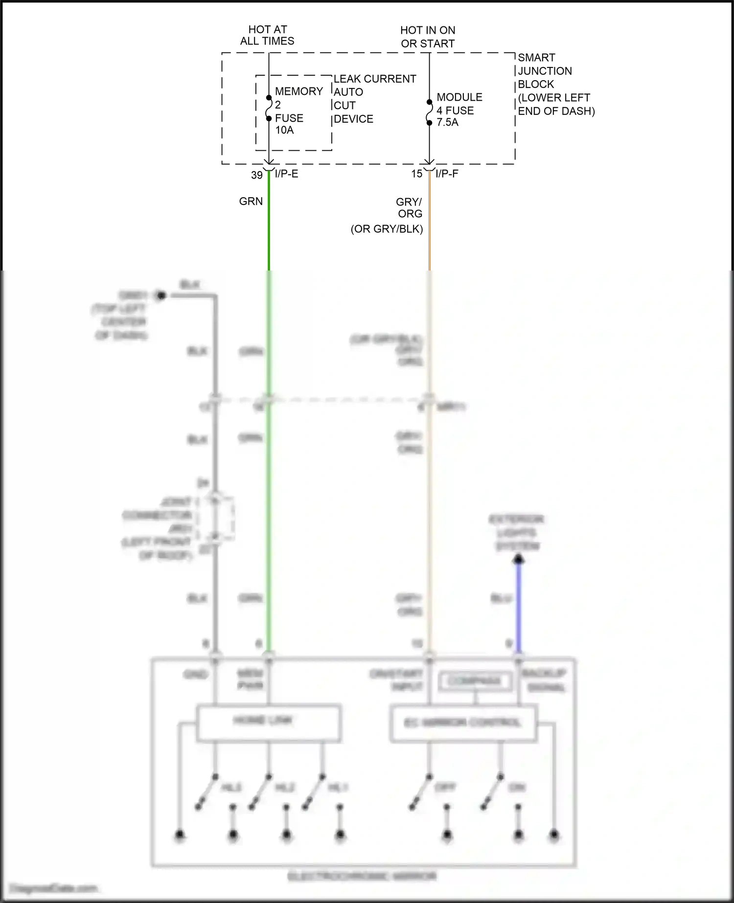 Wiring diagram i/p-e for Hyundai Tucson III facelift (2018-2021) (21 of 59)