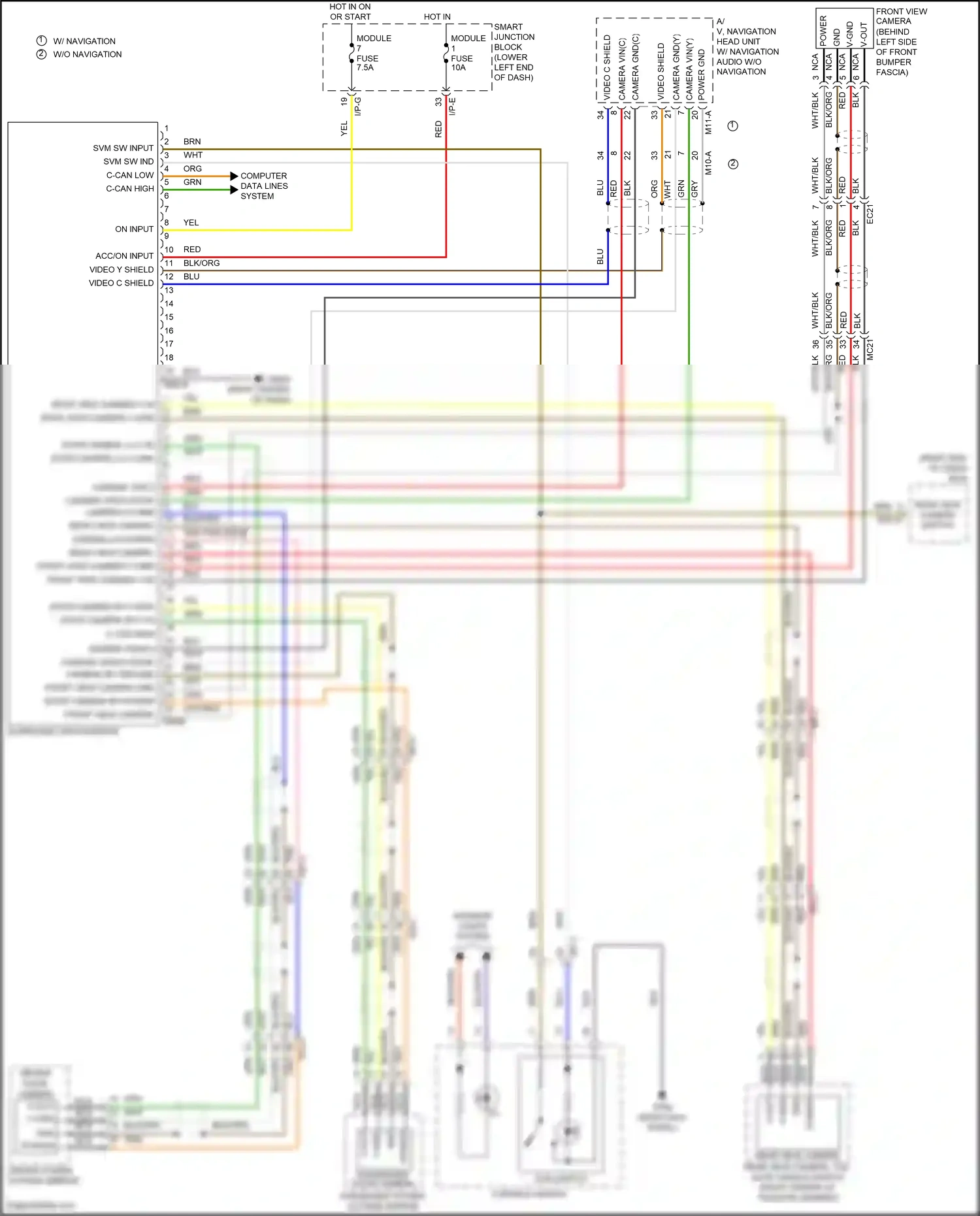 Wiring diagram i/p-e for Hyundai Tucson III facelift (2018-2021) (20 of 59)